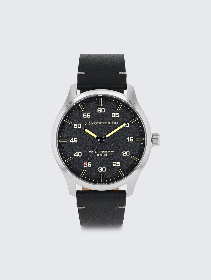 Armbanduhr silber - Ziffernblatt schwarz mit 40mm von Men, silver