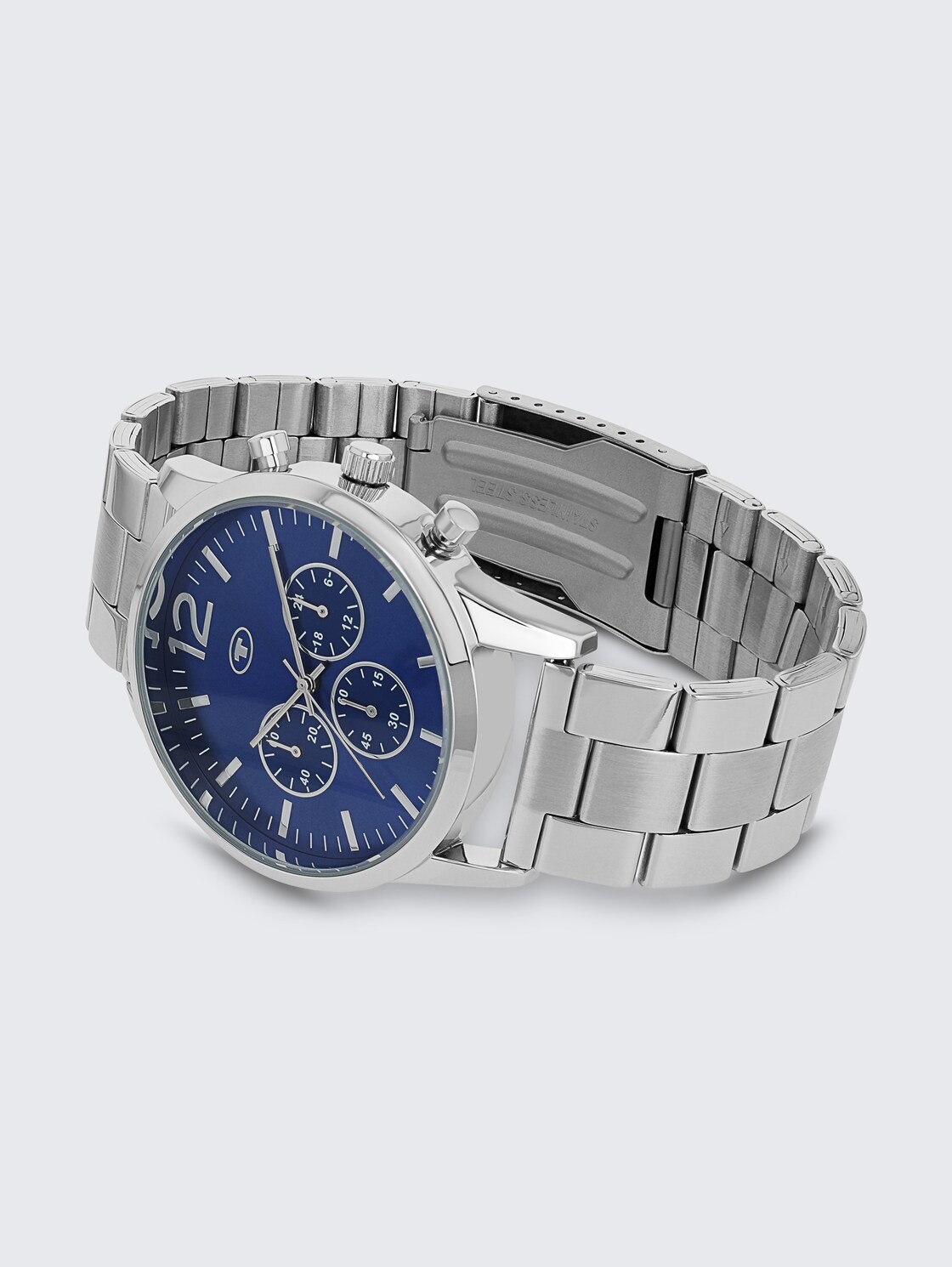 Armbanduhr aus Edelstahl silber mit 42mm - silver