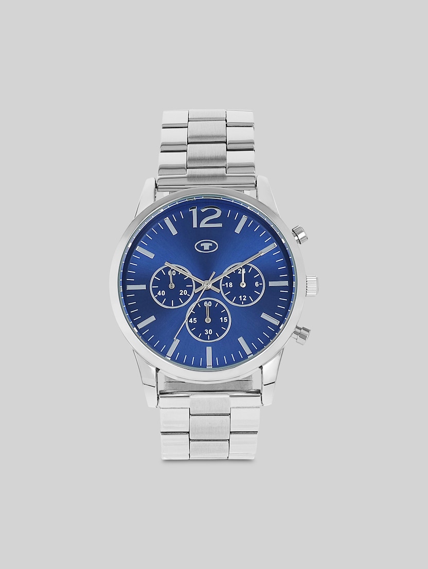 Stainless steel silver wristwatch with 42 mm by Men, silver