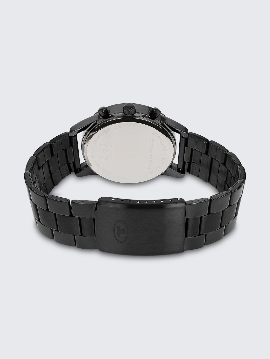 Armbanduhr aus Edelstahl anthrazit mit 42mm - gun