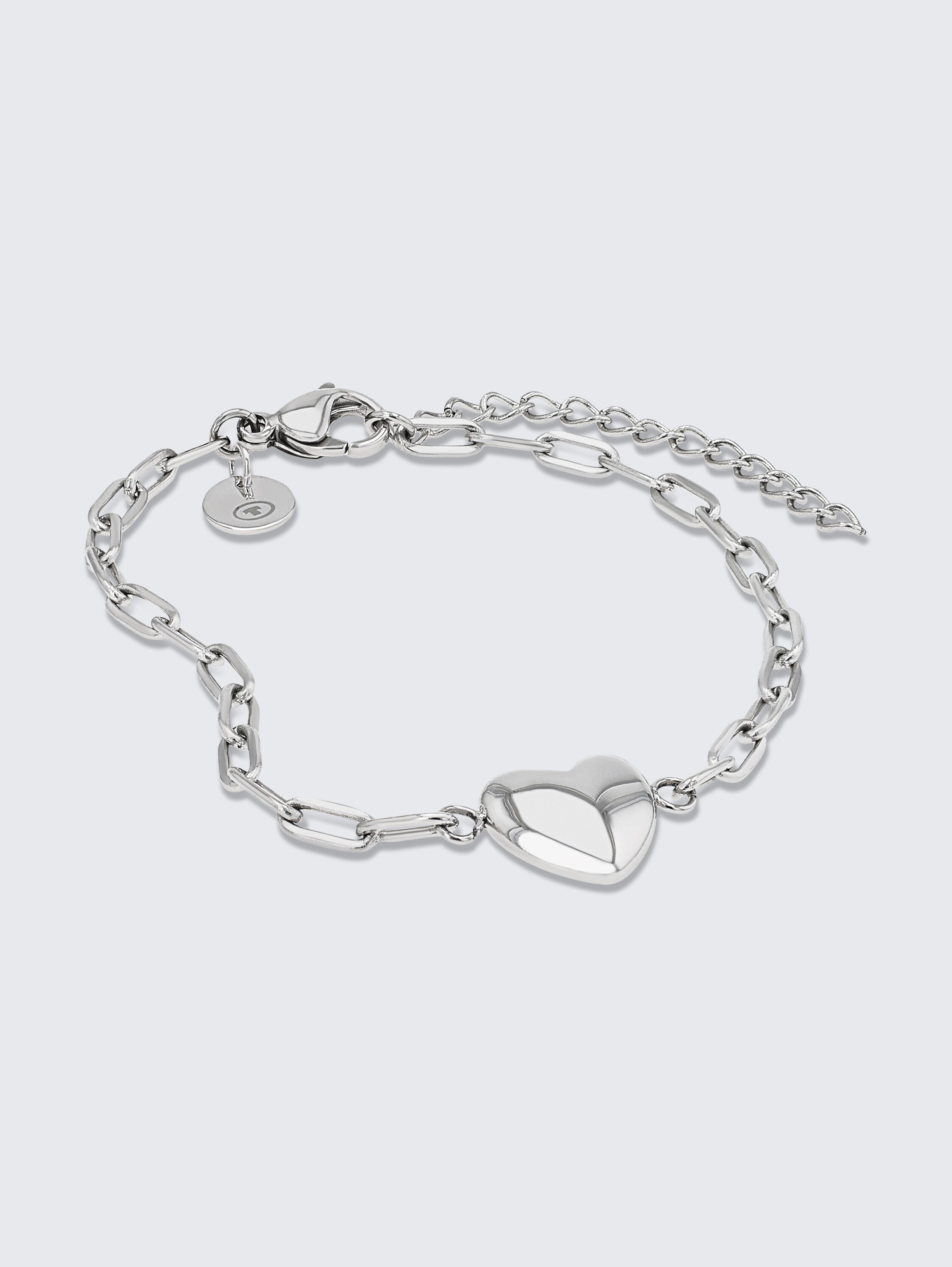 Armband hart van roestvrij staal zilver - silver - 