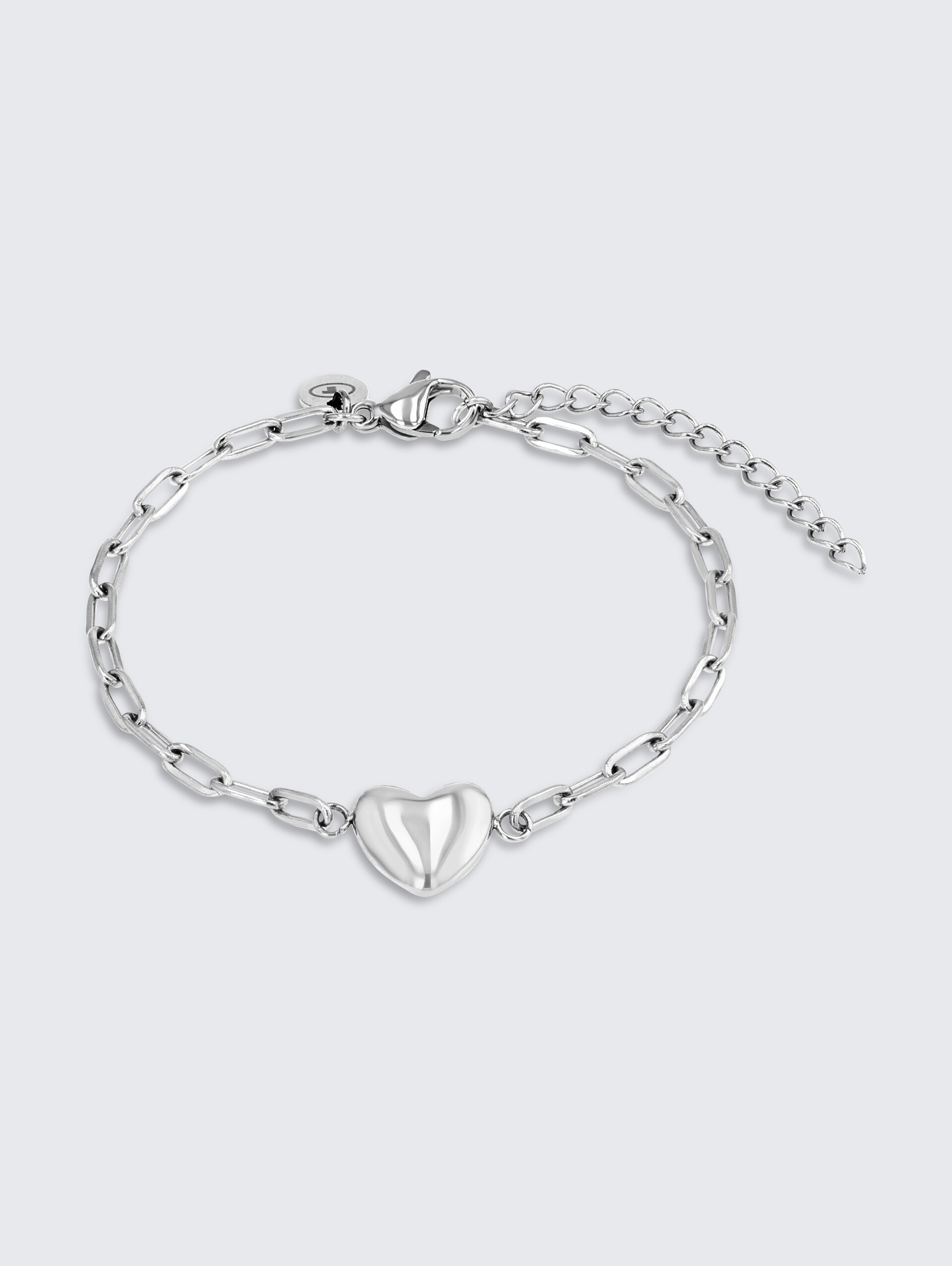 Armband Herz aus Edelstahl silber - silver