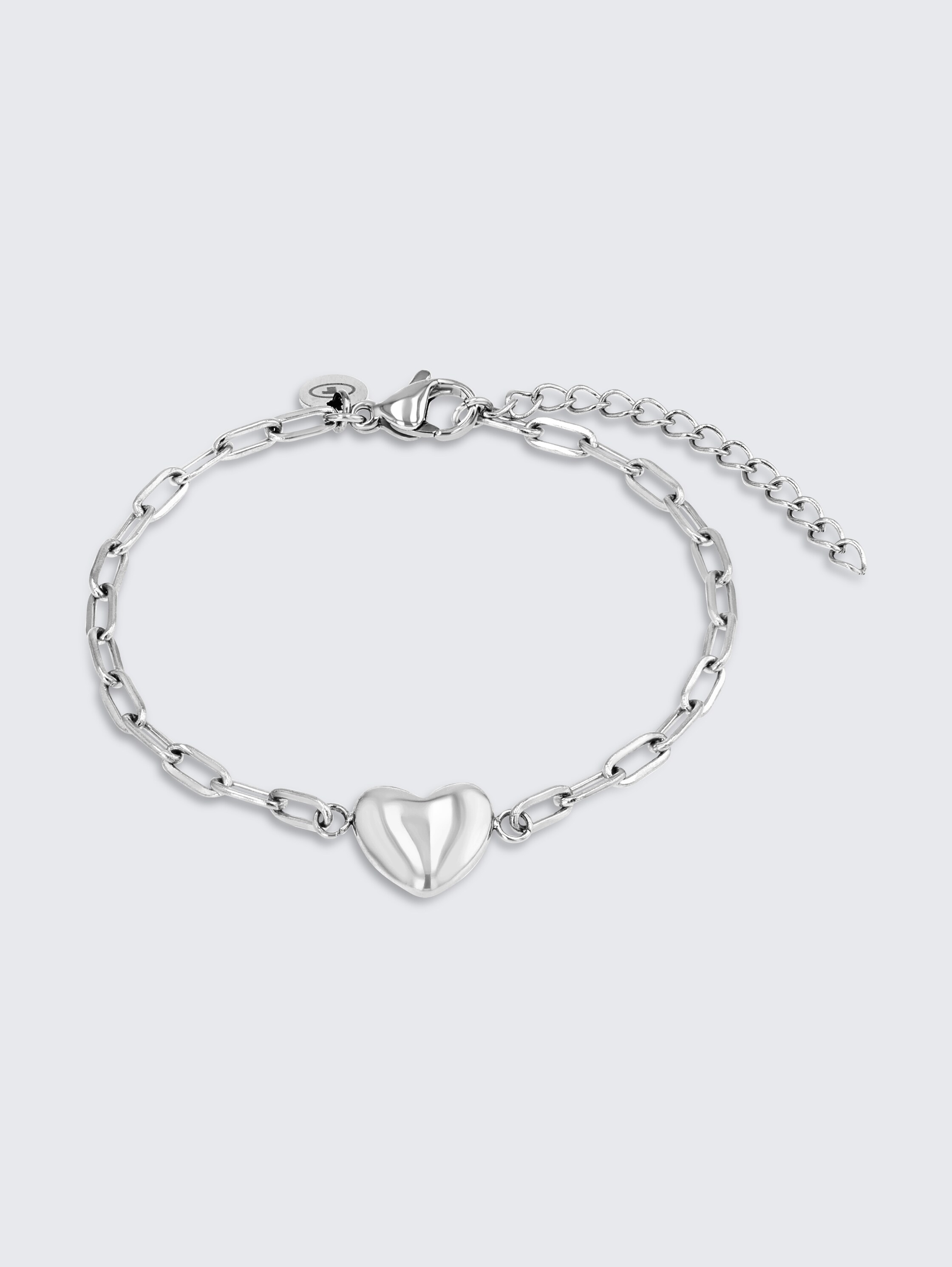 Armband hart van roestvrij staal zilver - silver - 