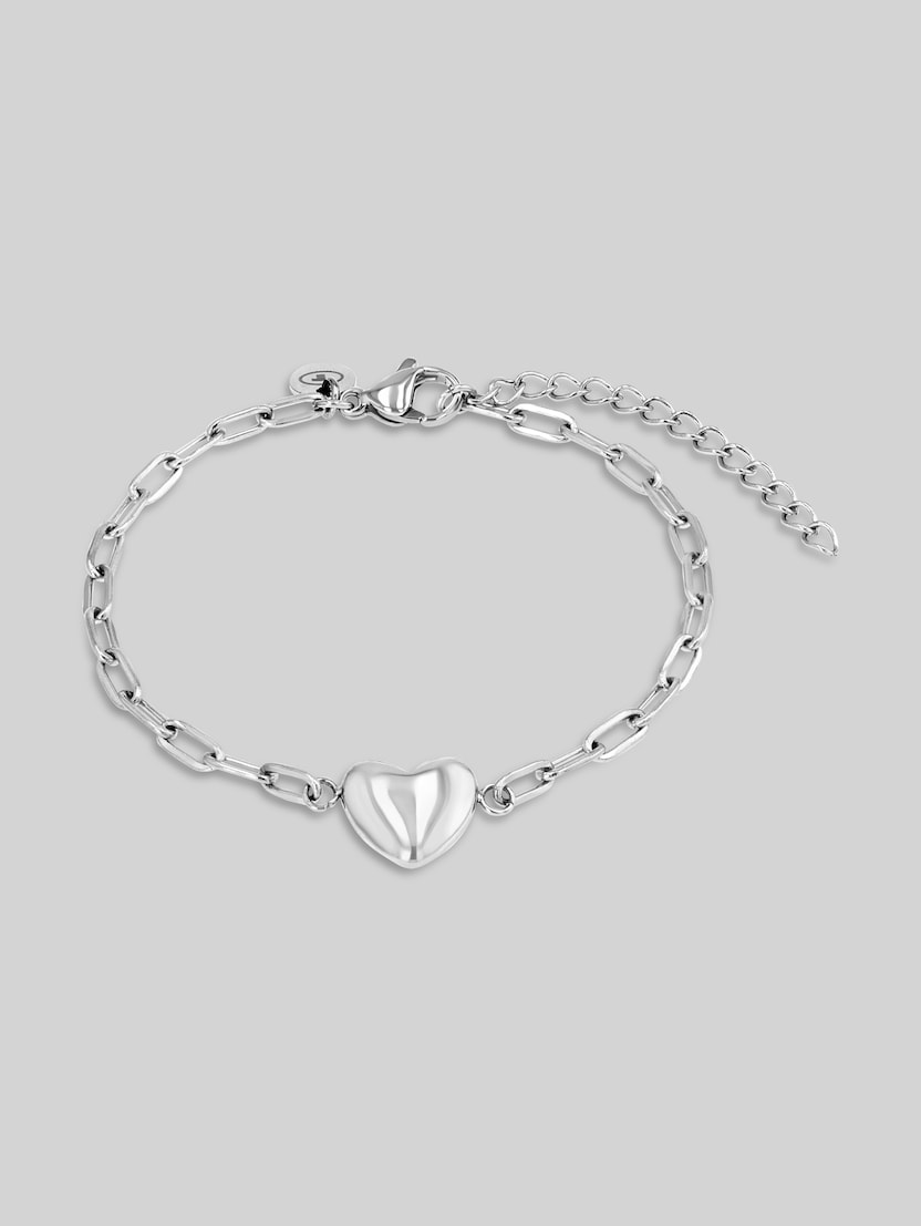Armband Herz aus Edelstahl silber von Women, silver