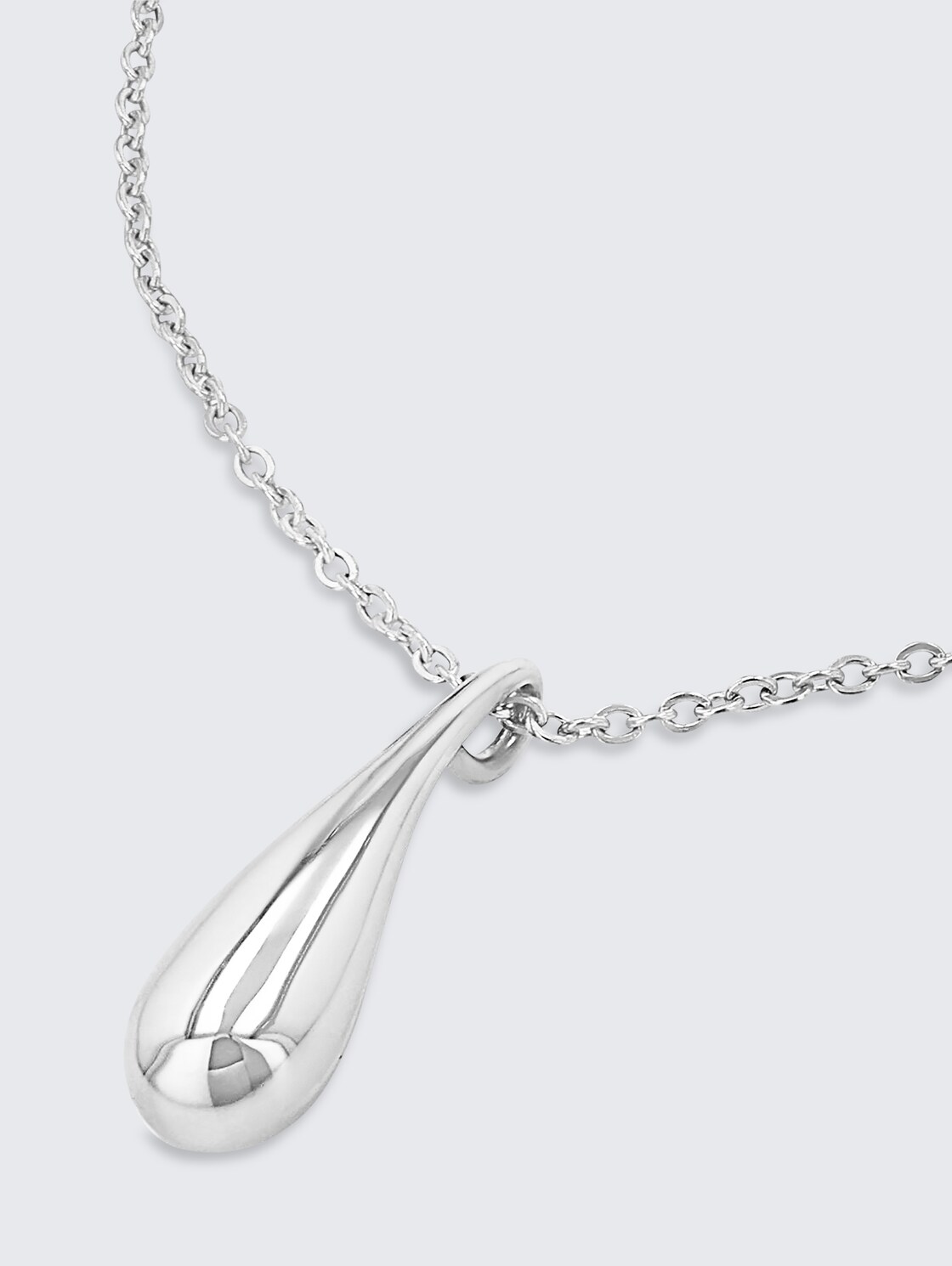 Halskette mit Anhänger aus Edelstahl silber - silver