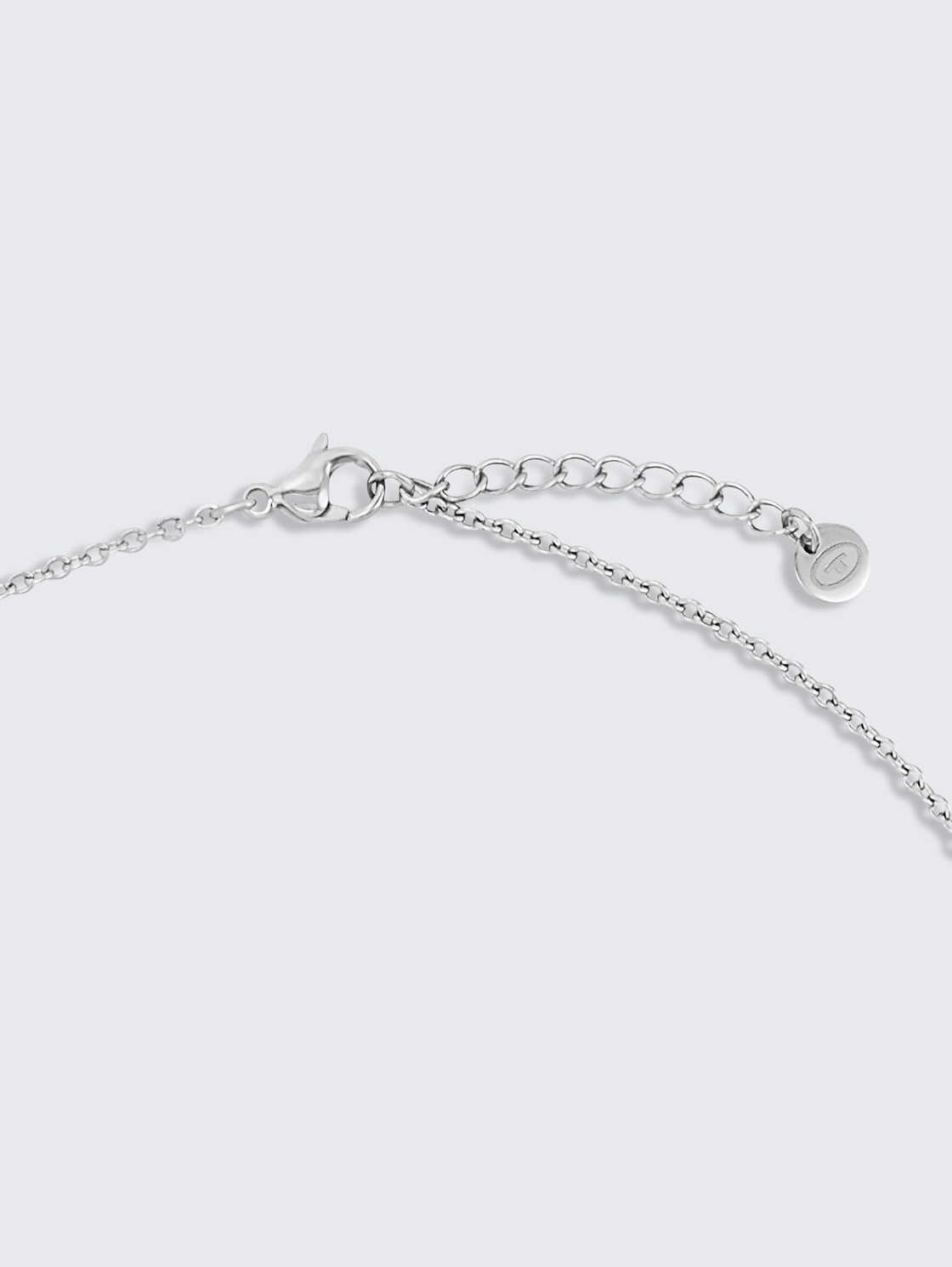 Halskette mit Anhänger aus Edelstahl silber - silver