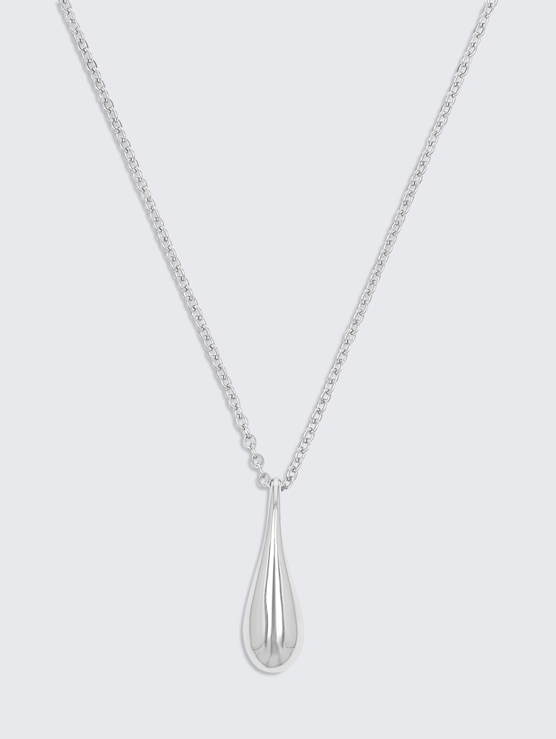 Halskette mit Anhänger aus Edelstahl silber - silver