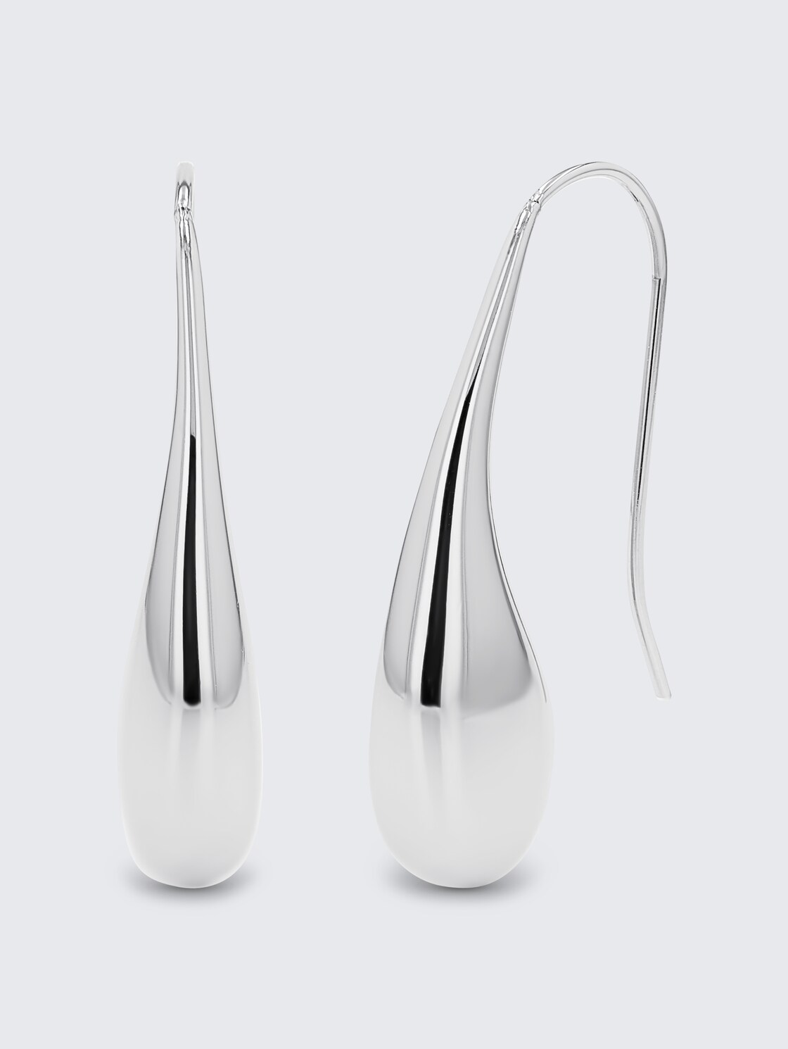 Durchziehohrhänger aus Edelstahl silber - silver