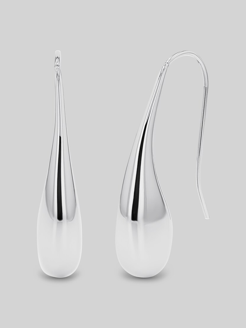 Stainless steel silver drop earrings by Women, silver