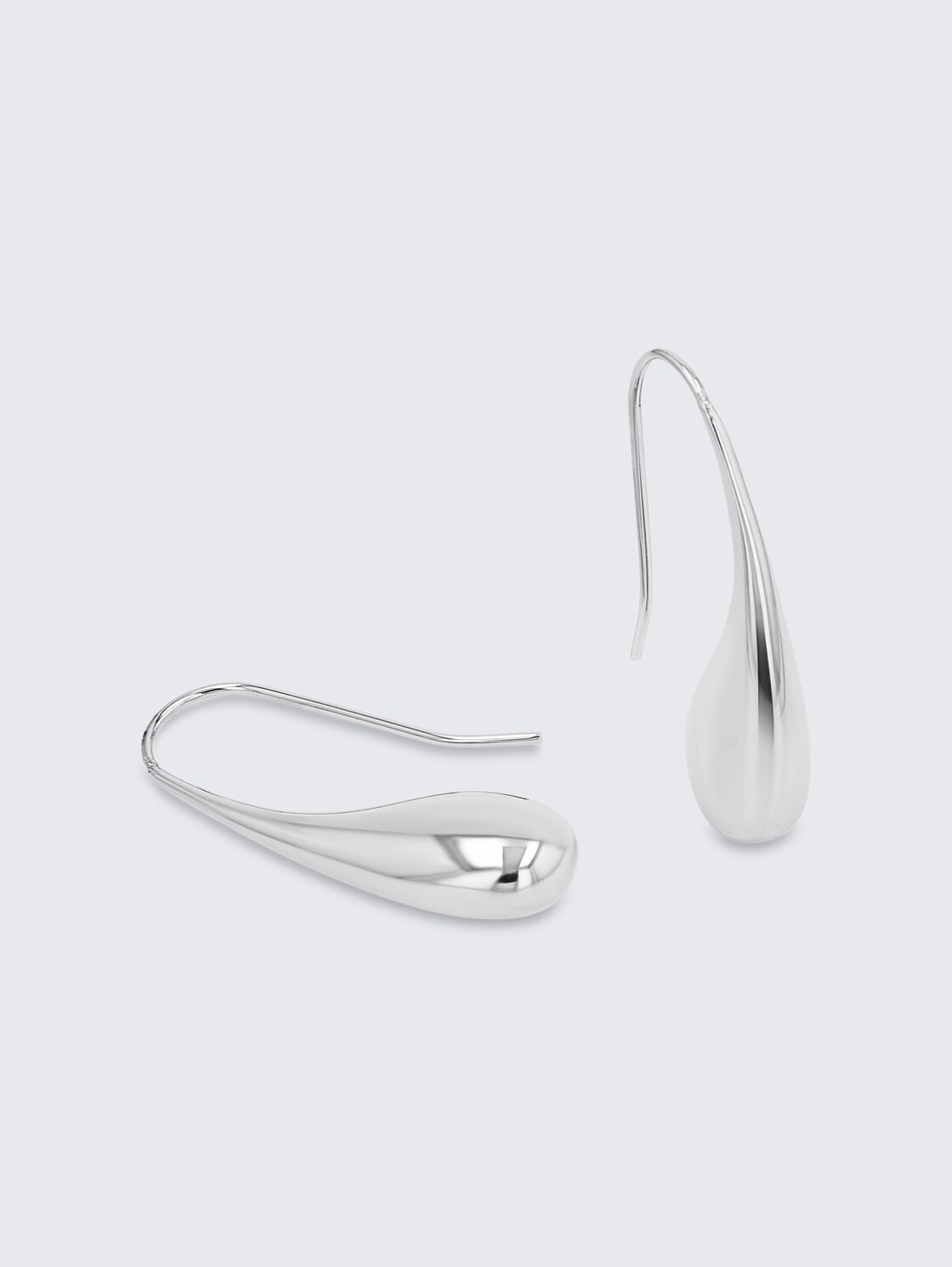 Durchziehohrhänger aus Edelstahl silber - silver