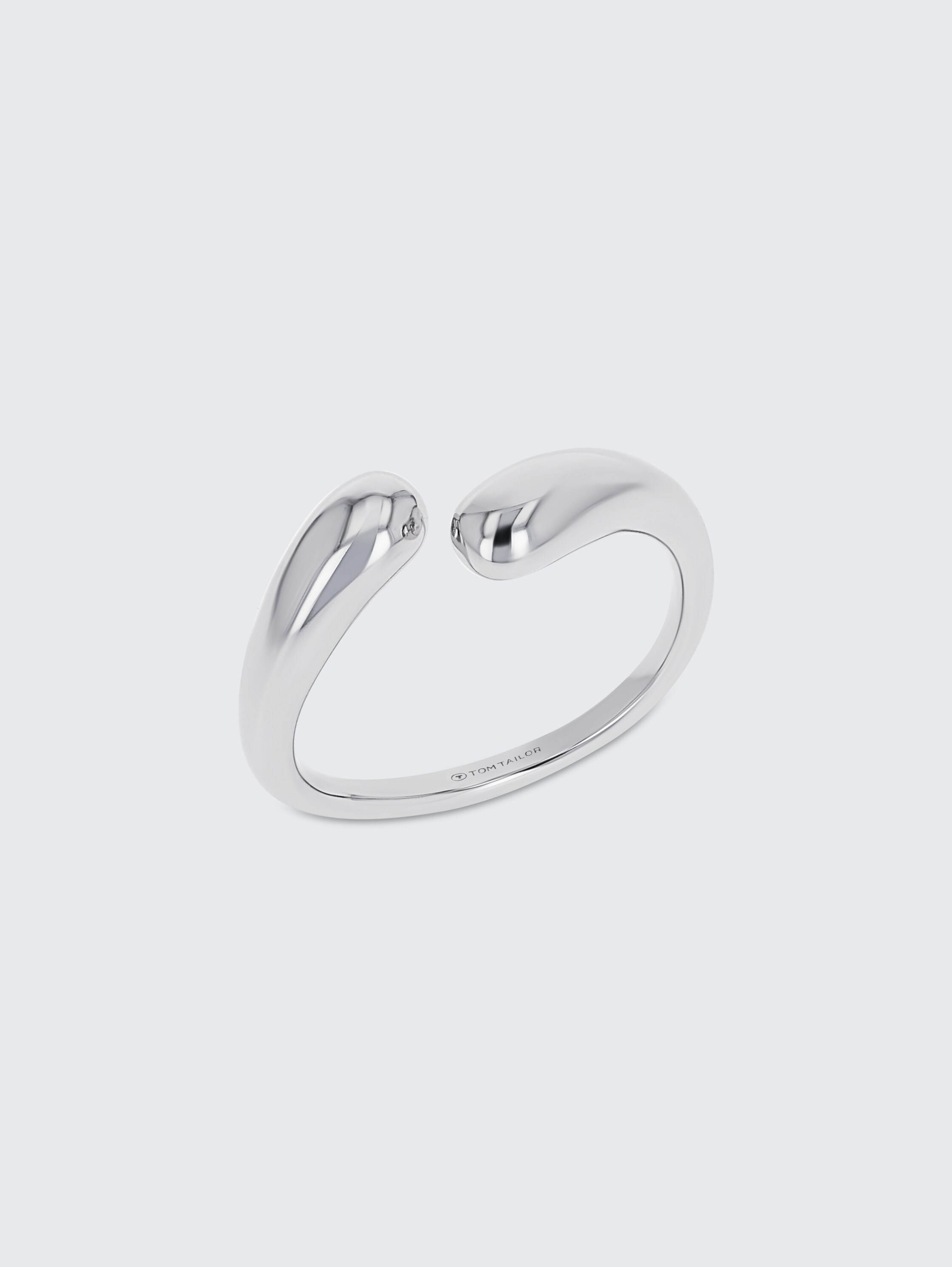 Stainless steel silver finger ring - silver - 