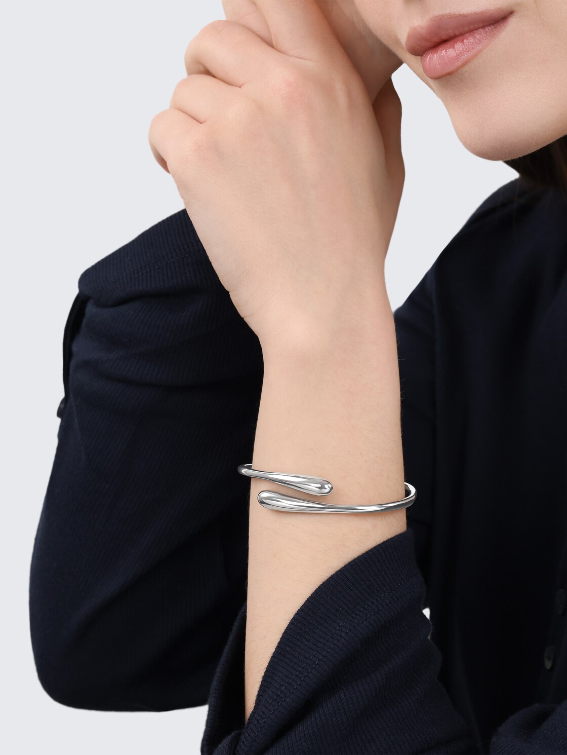 Armband aus Edelstahl silber - silver