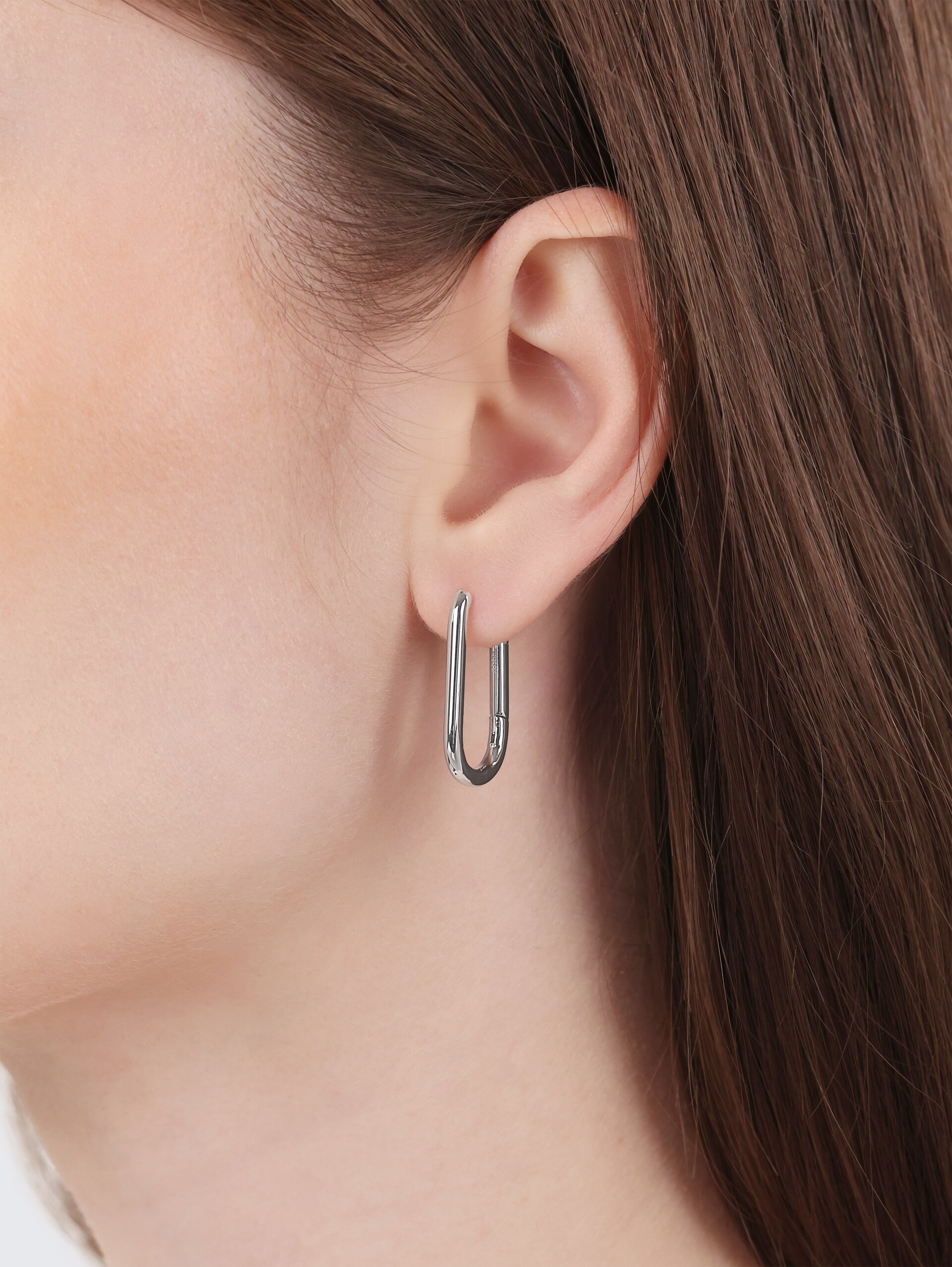 Creolen aus Edelstahl silber - silver