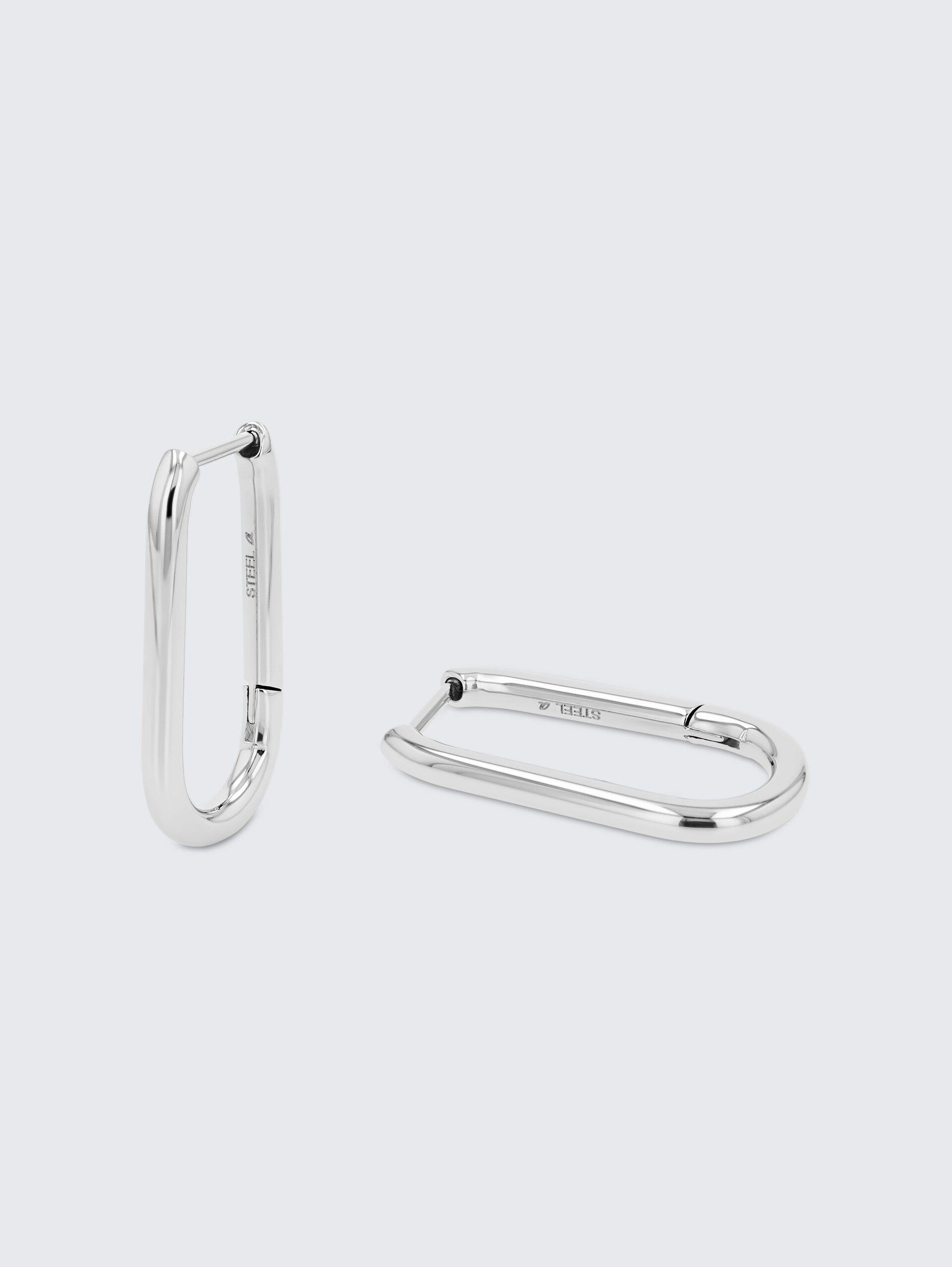 Creolen aus Edelstahl silber - silver