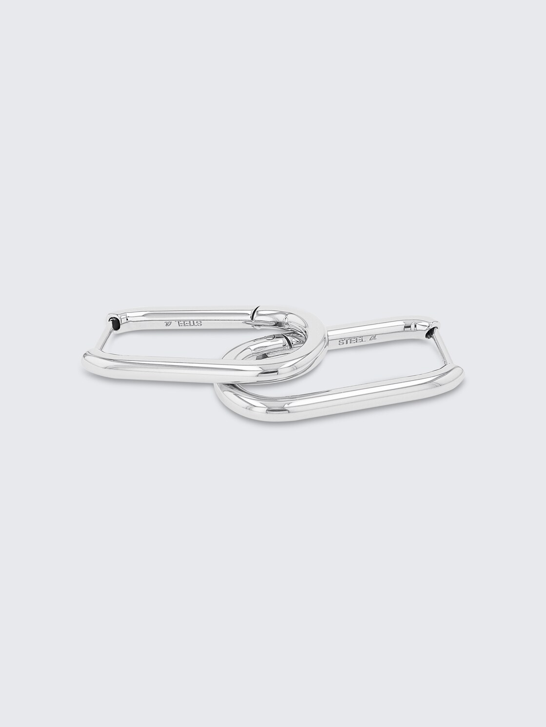 Stainless steel silver hoop earrings - silver