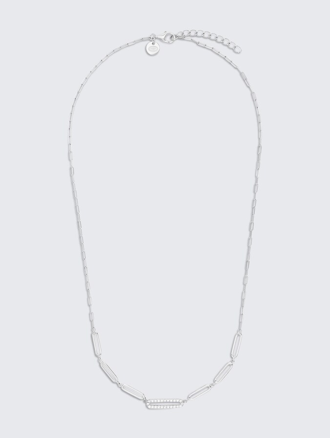 Ketting zilver 925 - Steen zirkonia wit door Women, silver