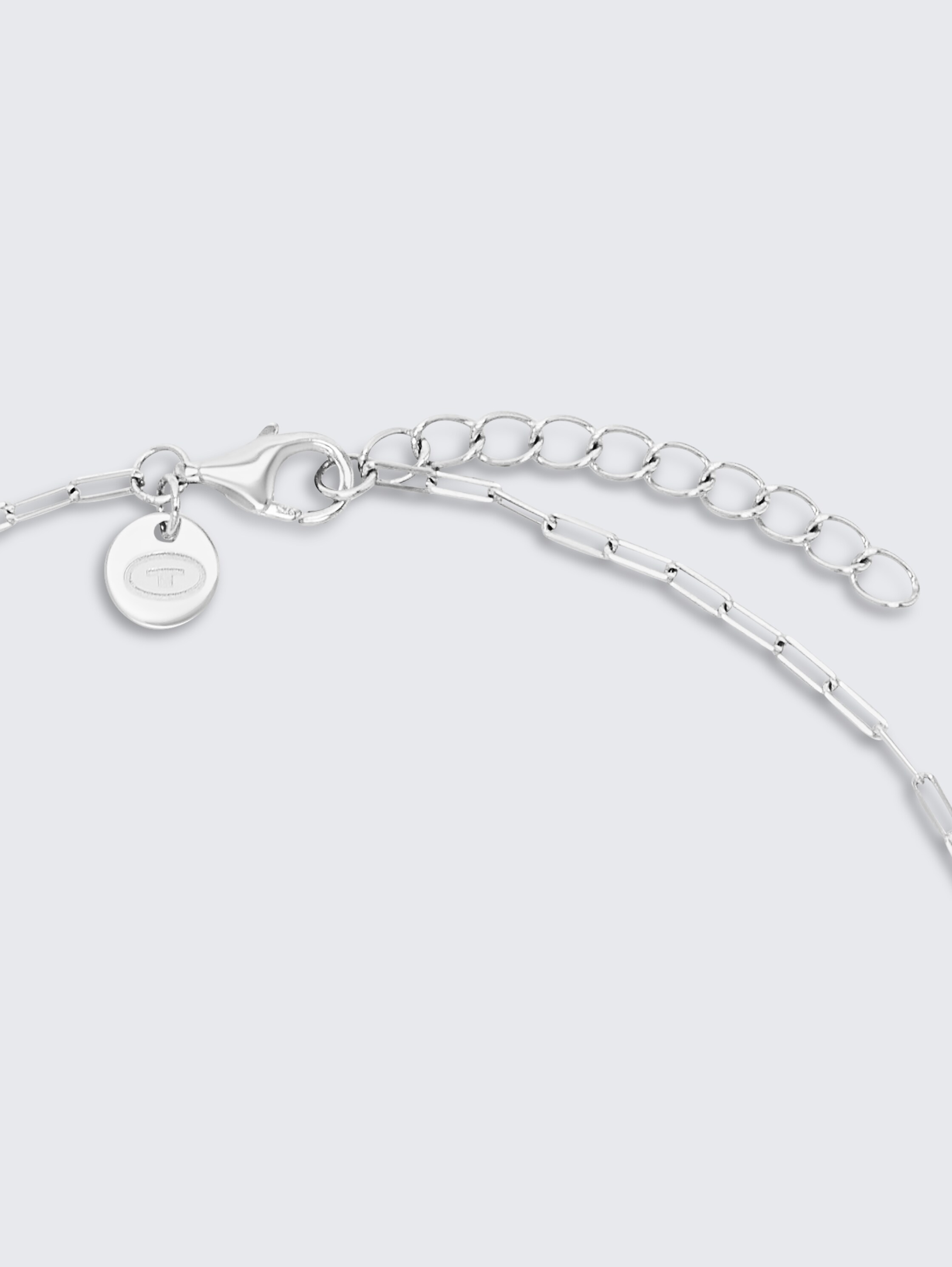Ketting zilver 925 - Steen zirkonia wit - silver - 