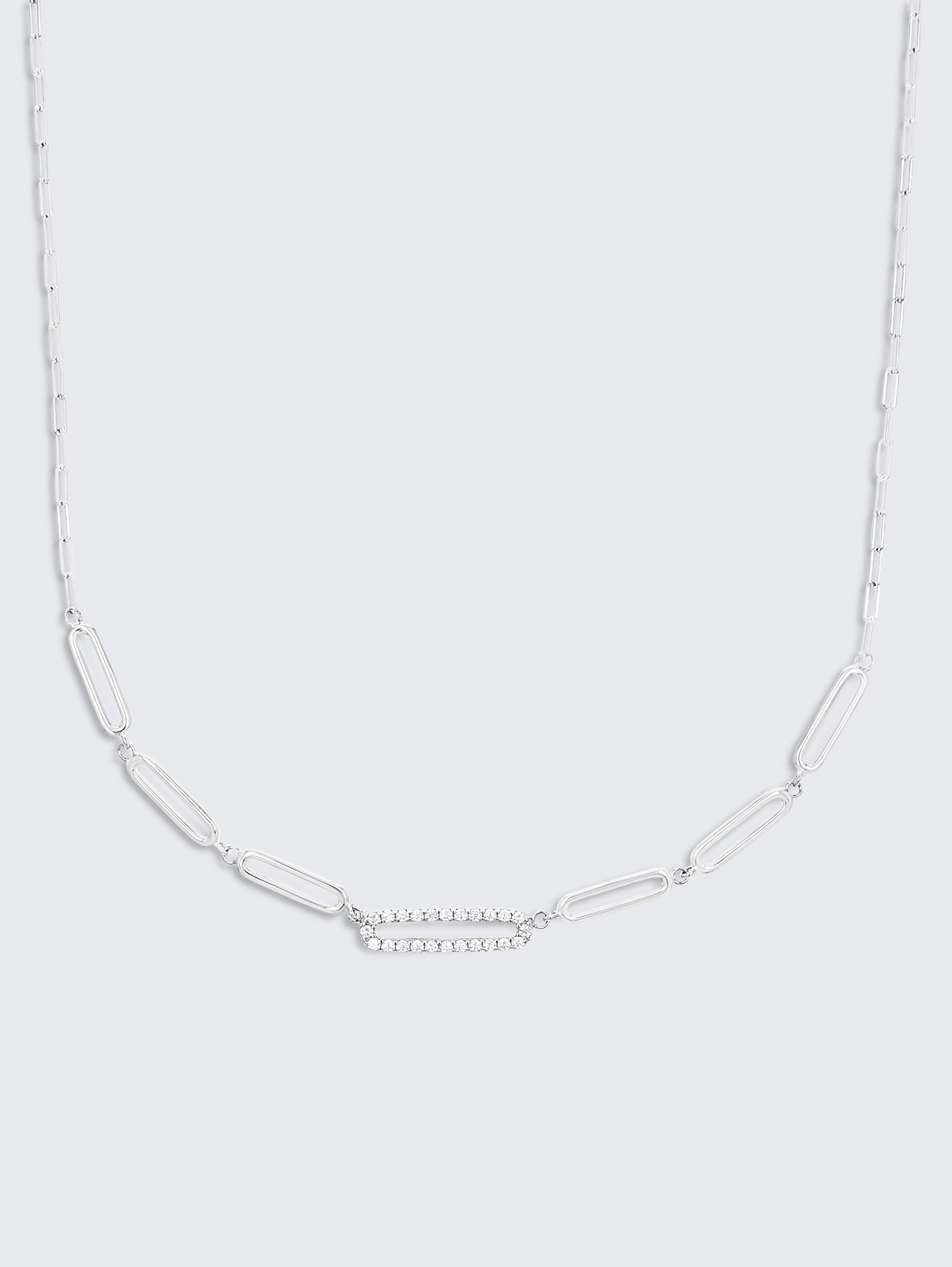 Collier Silber 925 - Stein Zirkonia weiß - silver