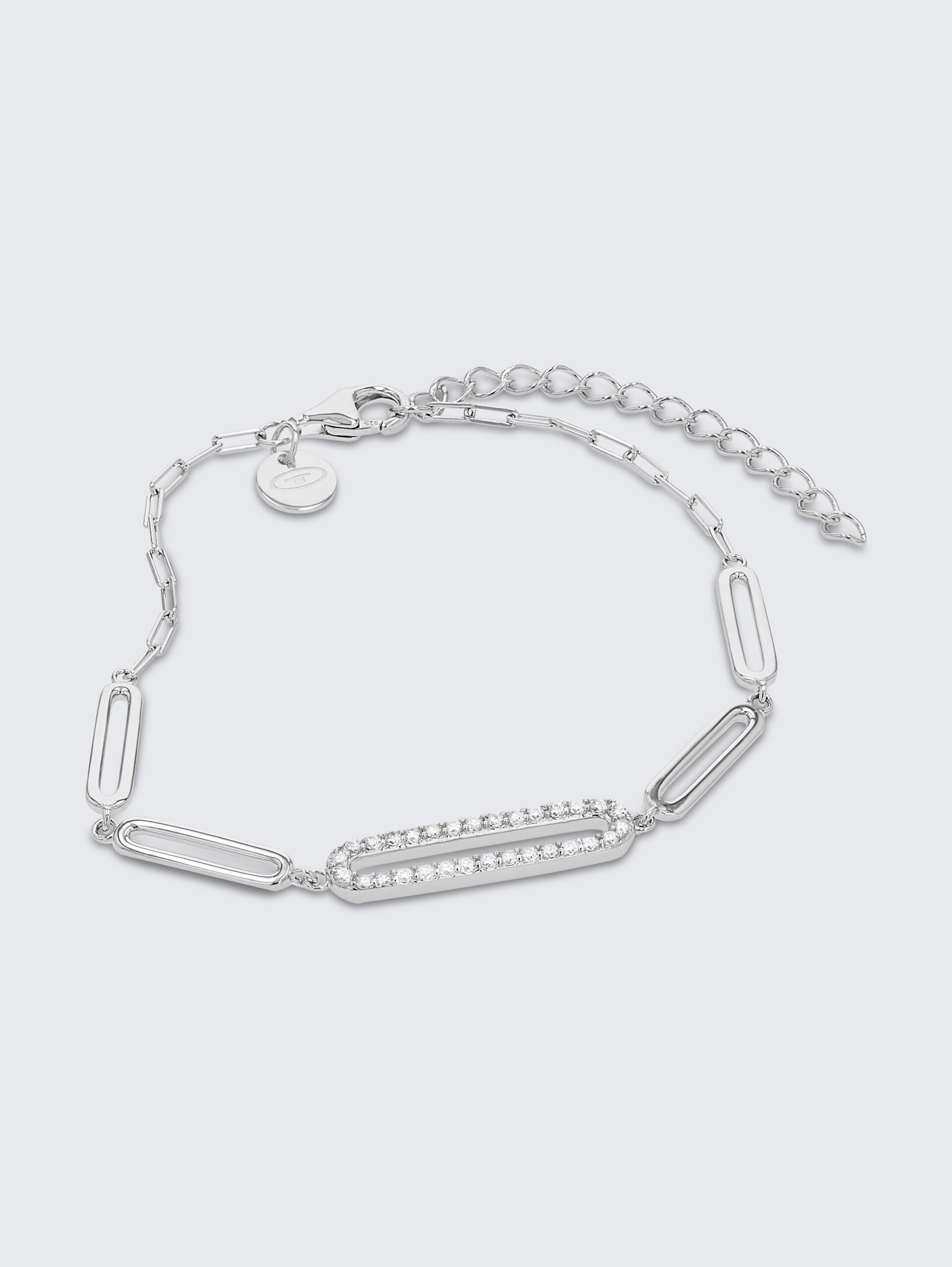 Armband Silber 925 - Stein Zirkonia weiß - silver