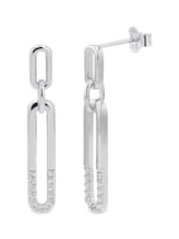 Ausgewählt, Ohrhänger Silber 925 - Stein Zirkonia weiß von Tom Tailor, silber