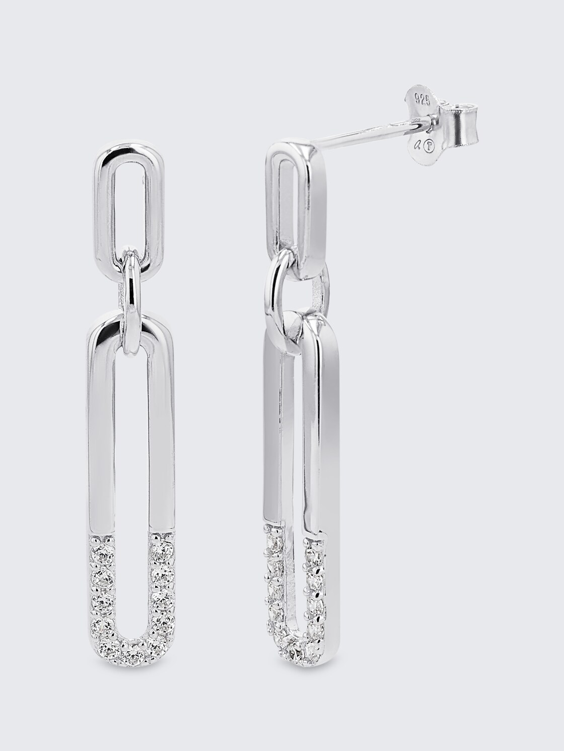 Ohrhänger Silber 925 - Stein Zirkonia weiß - silver