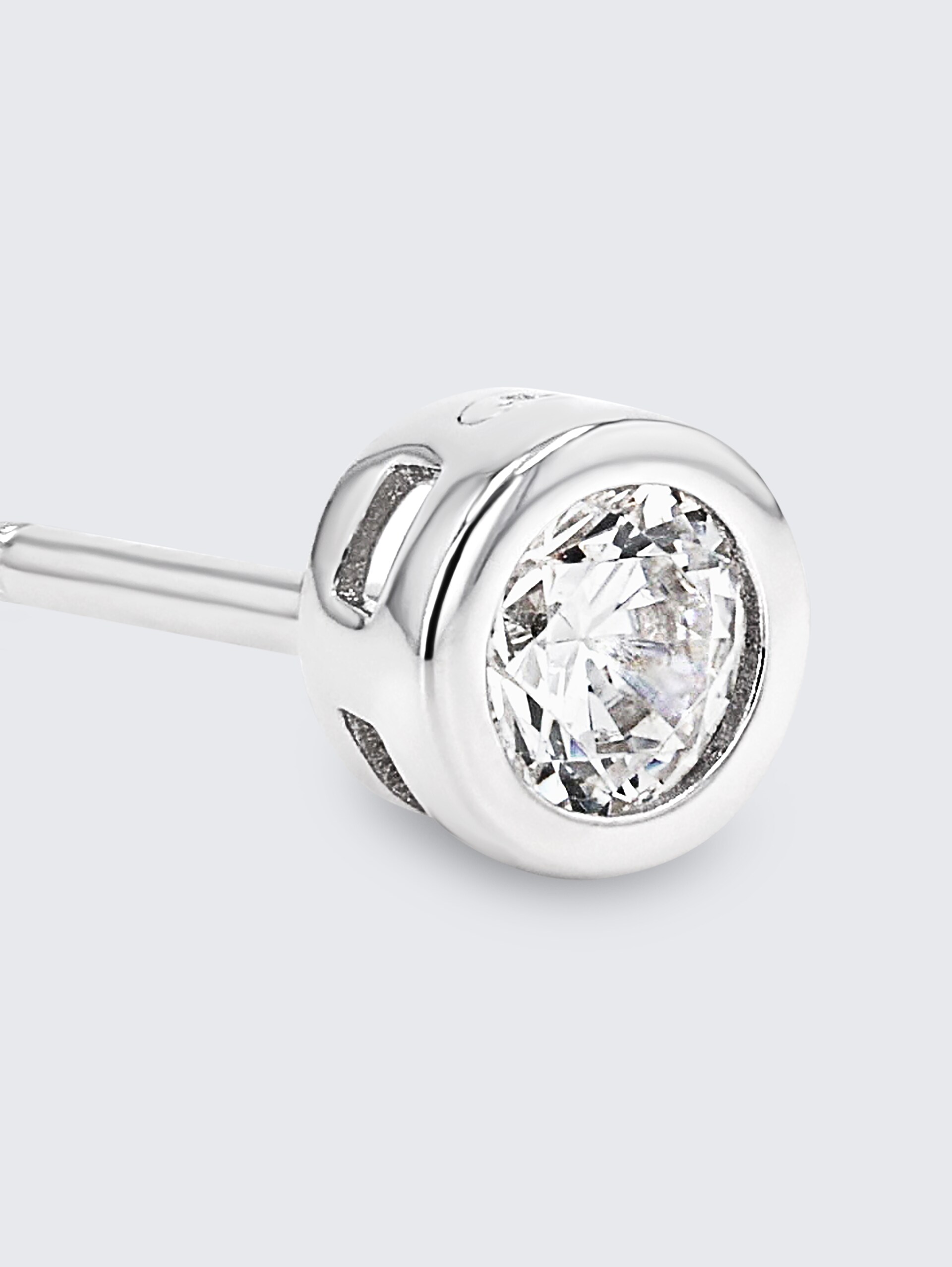 Ohrstecker Silber 925 - Stein Zirkonia weiß - silver