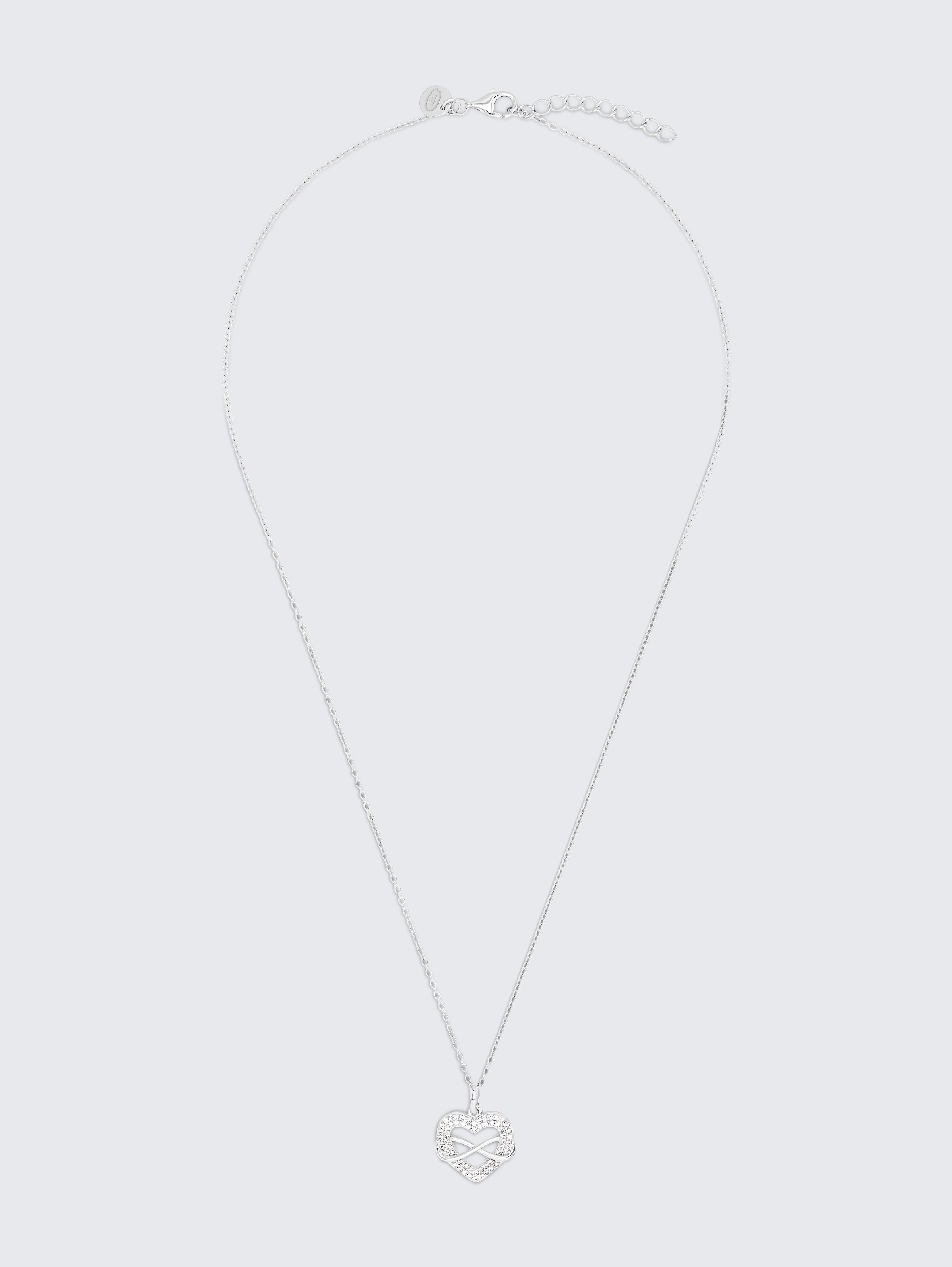 Halskette mit Anhänger Silber 925 - Stein Zirkonia weiß von Women, silver