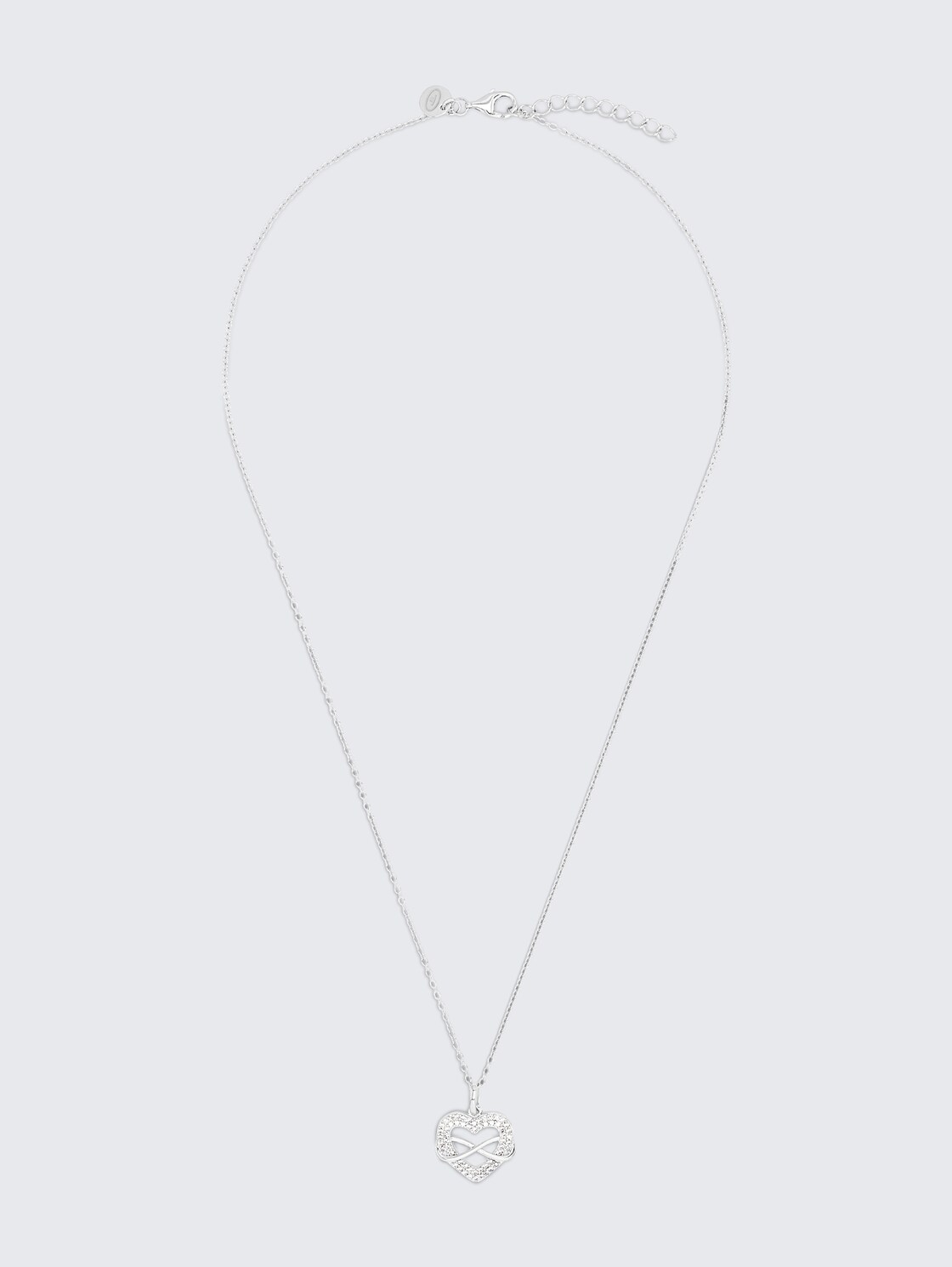 Halskette mit Anhänger Silber 925 - Stein Zirkonia weiß - silver