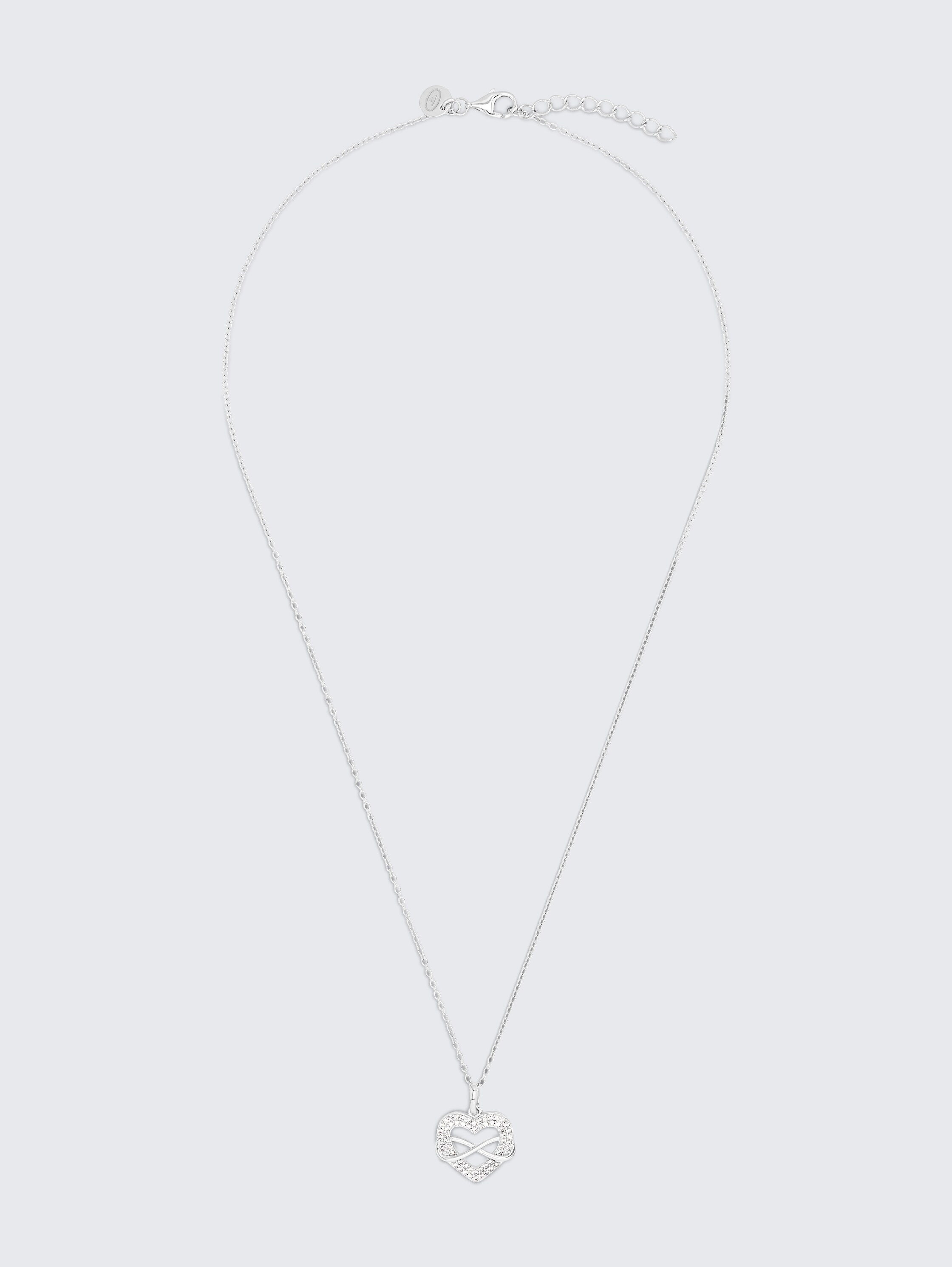 Halskette mit Anhänger Silber 925 | Stein Zirkonia weiß - silver - 