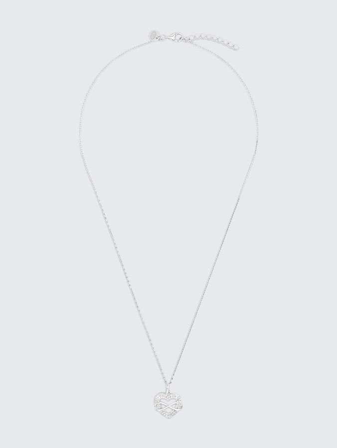 Halskette mit Anhänger Silber 925 - Stein Zirkonia weiß von Women, silver