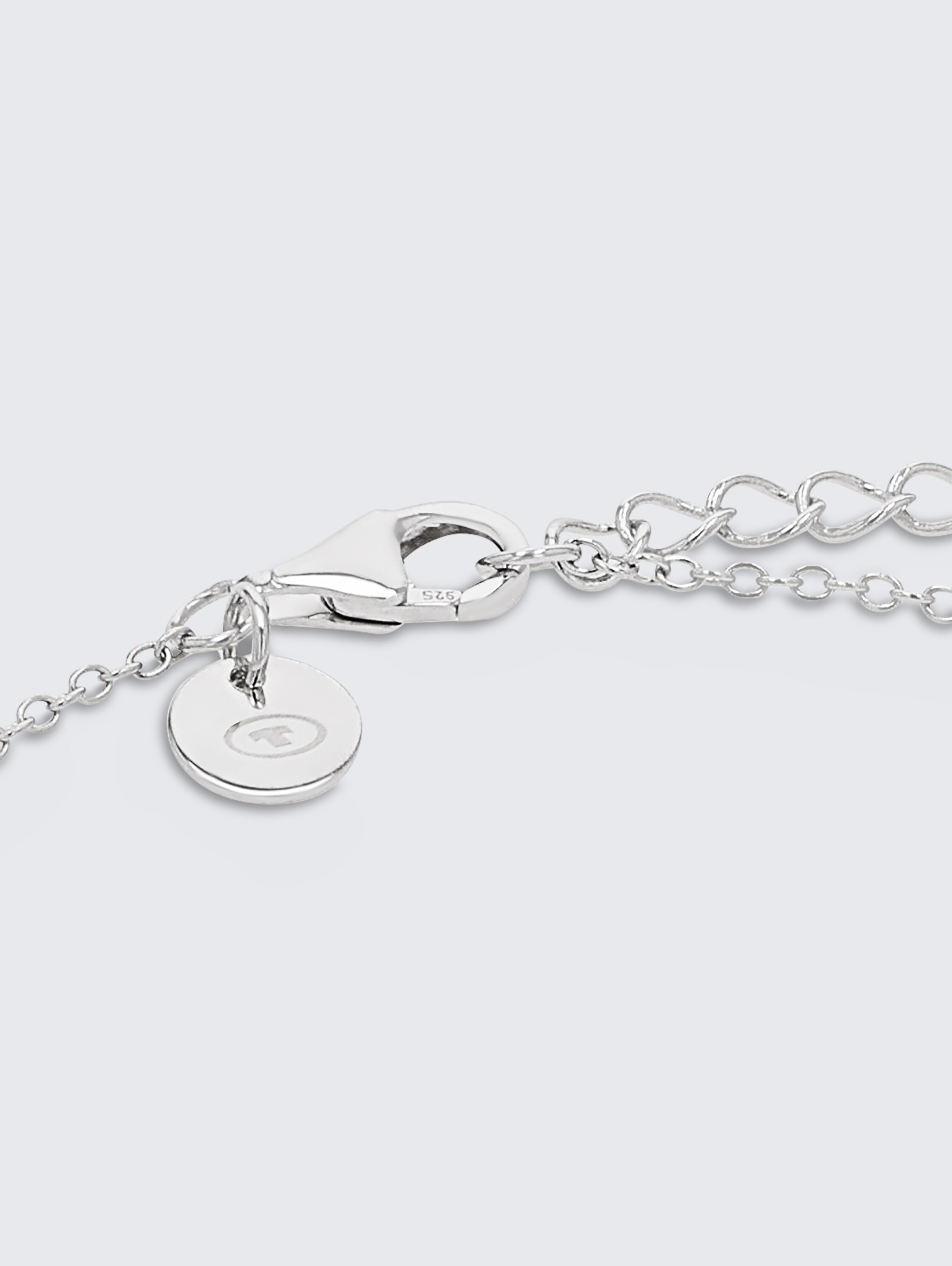 Heart infinity bracelet, 925 silver | White zirconia stone - silver - 