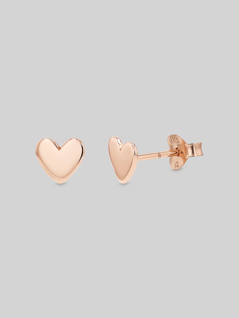 Silver 925 Stud Earrings by Women, rose gold