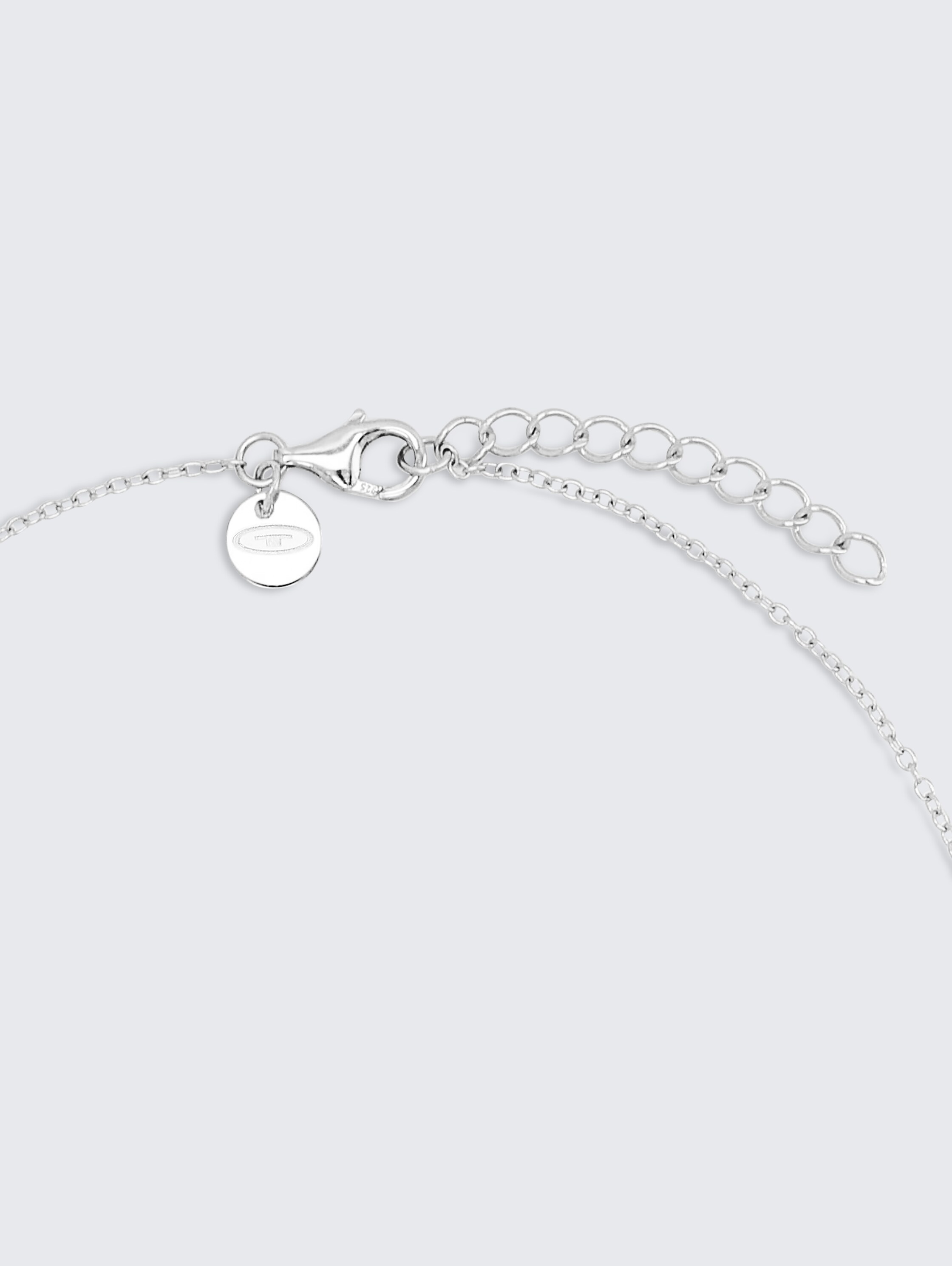 Ketting met Infinity hanger zilver 925 - Steen zirkonia wit - silver - 