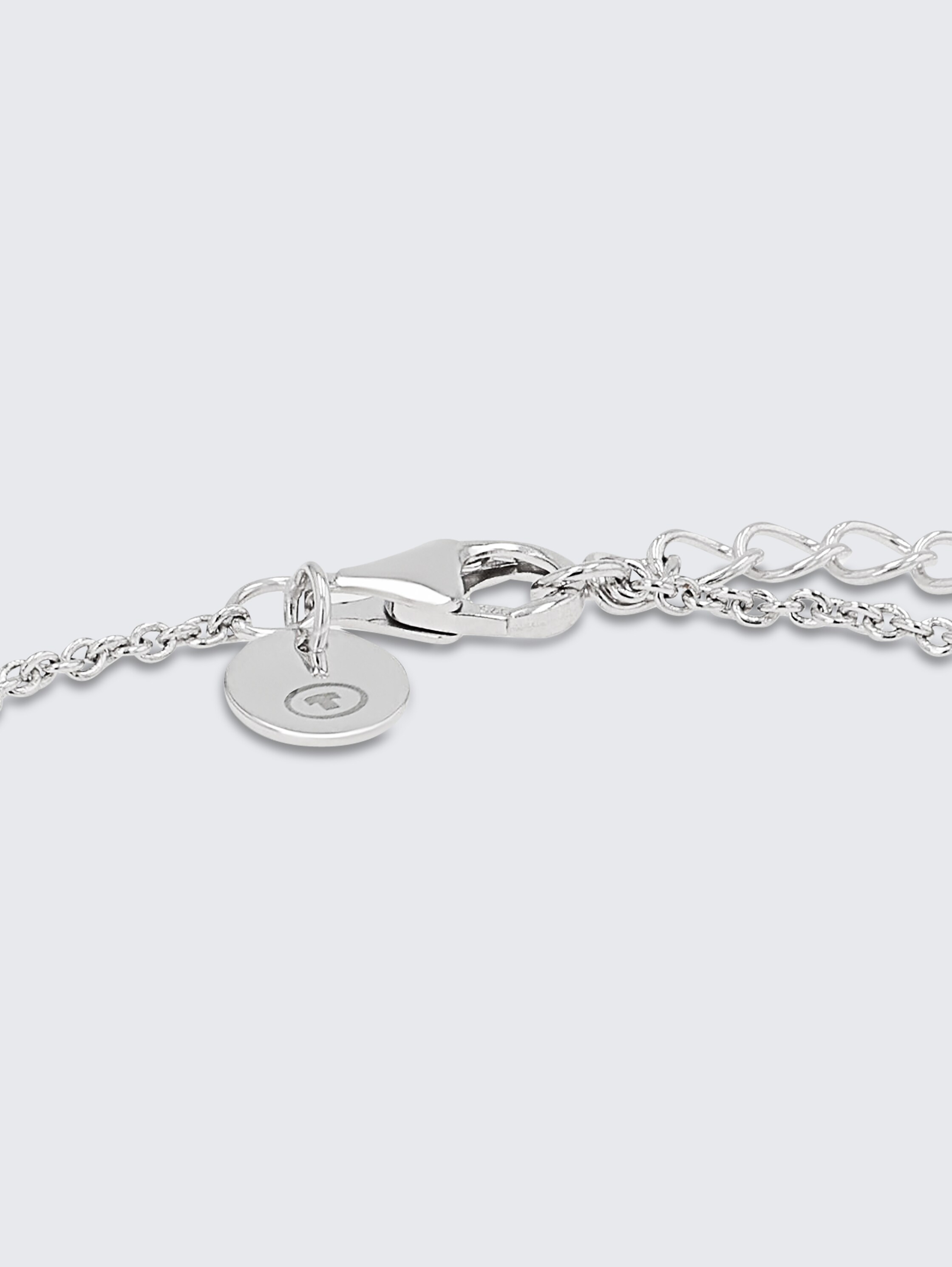 Infinity bracelet, 925 silver | White zirconia stone - silver - 