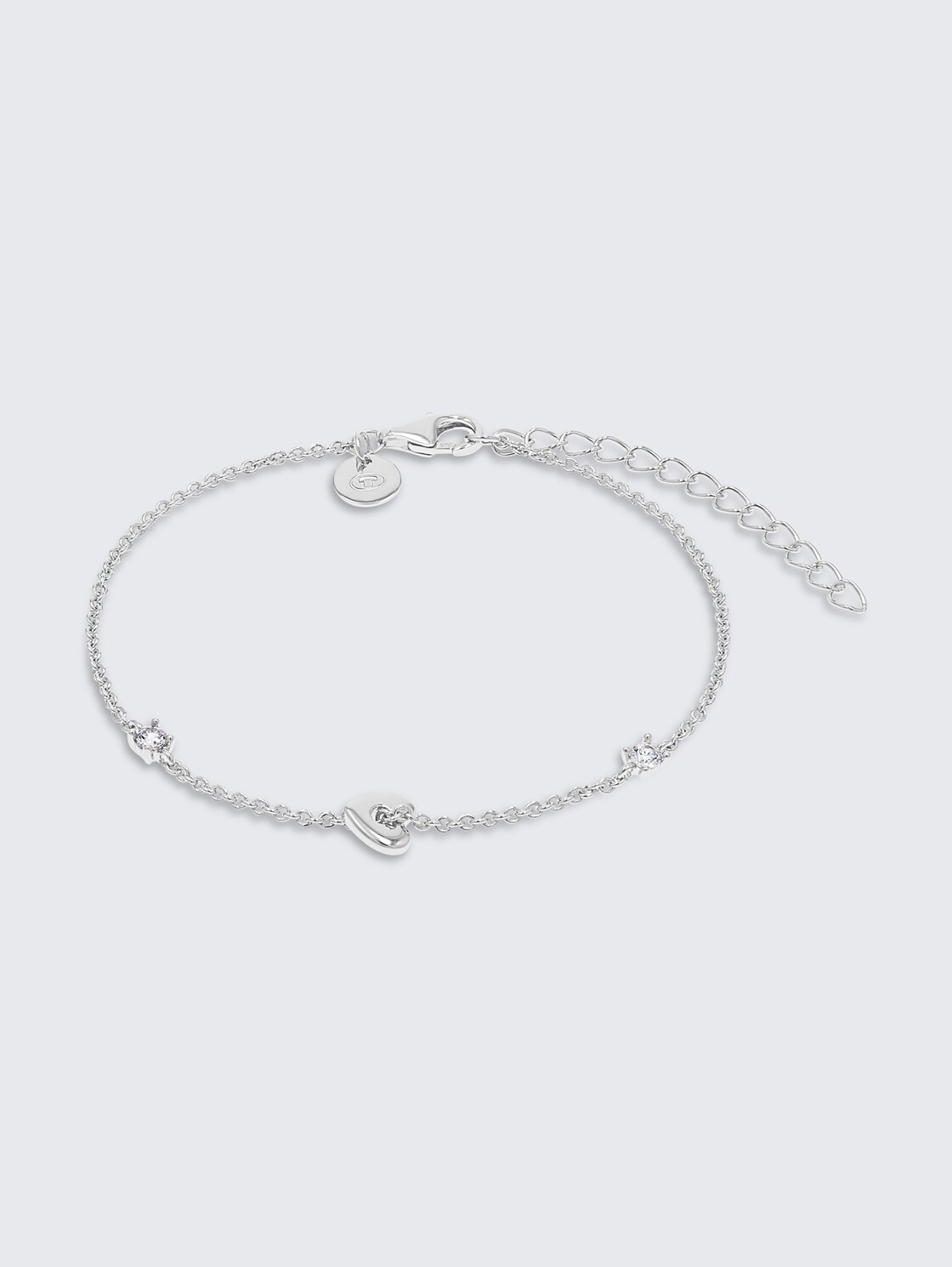 Armband Herz Silber 925 - Stein Zirkonia weiß - silver