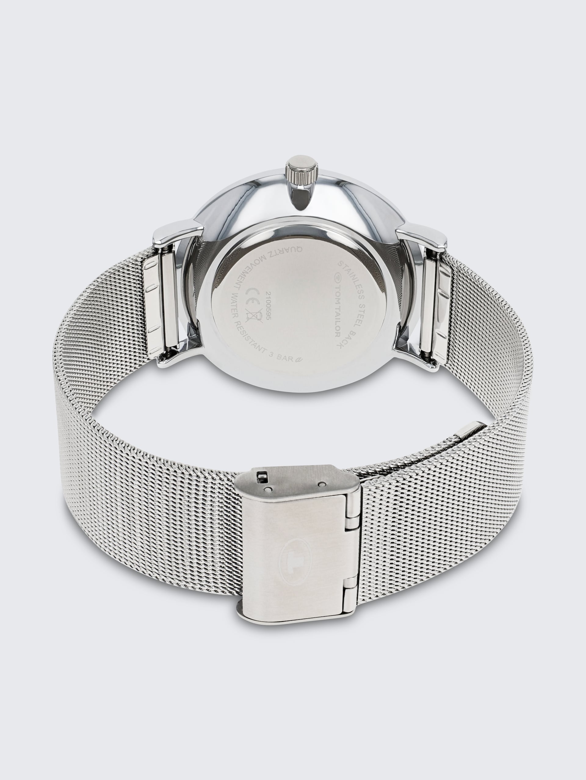Silver stainless steel wristwatch with 40 mm - silver