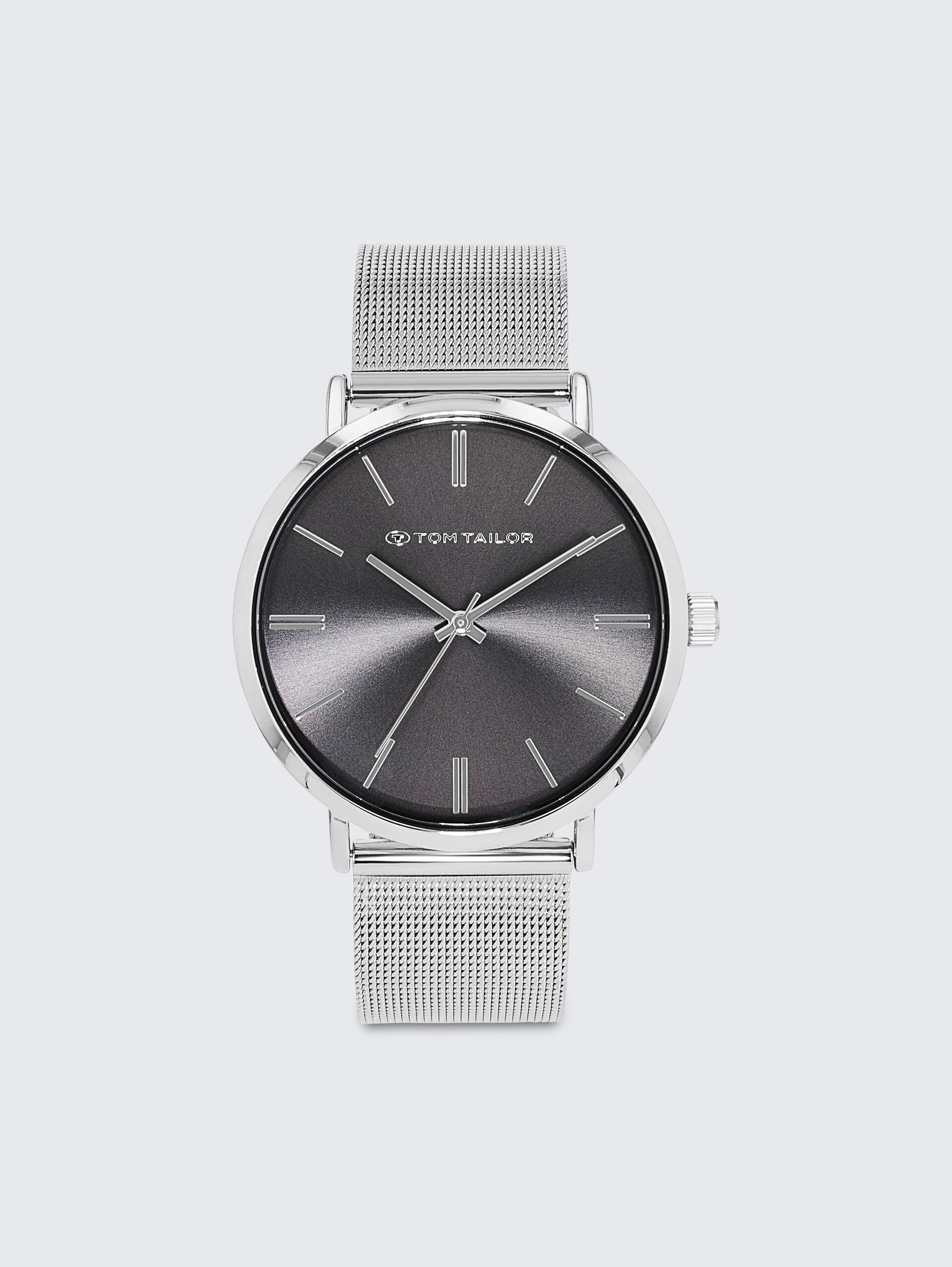 Silver stainless steel wristwatch with 40 mm - silver