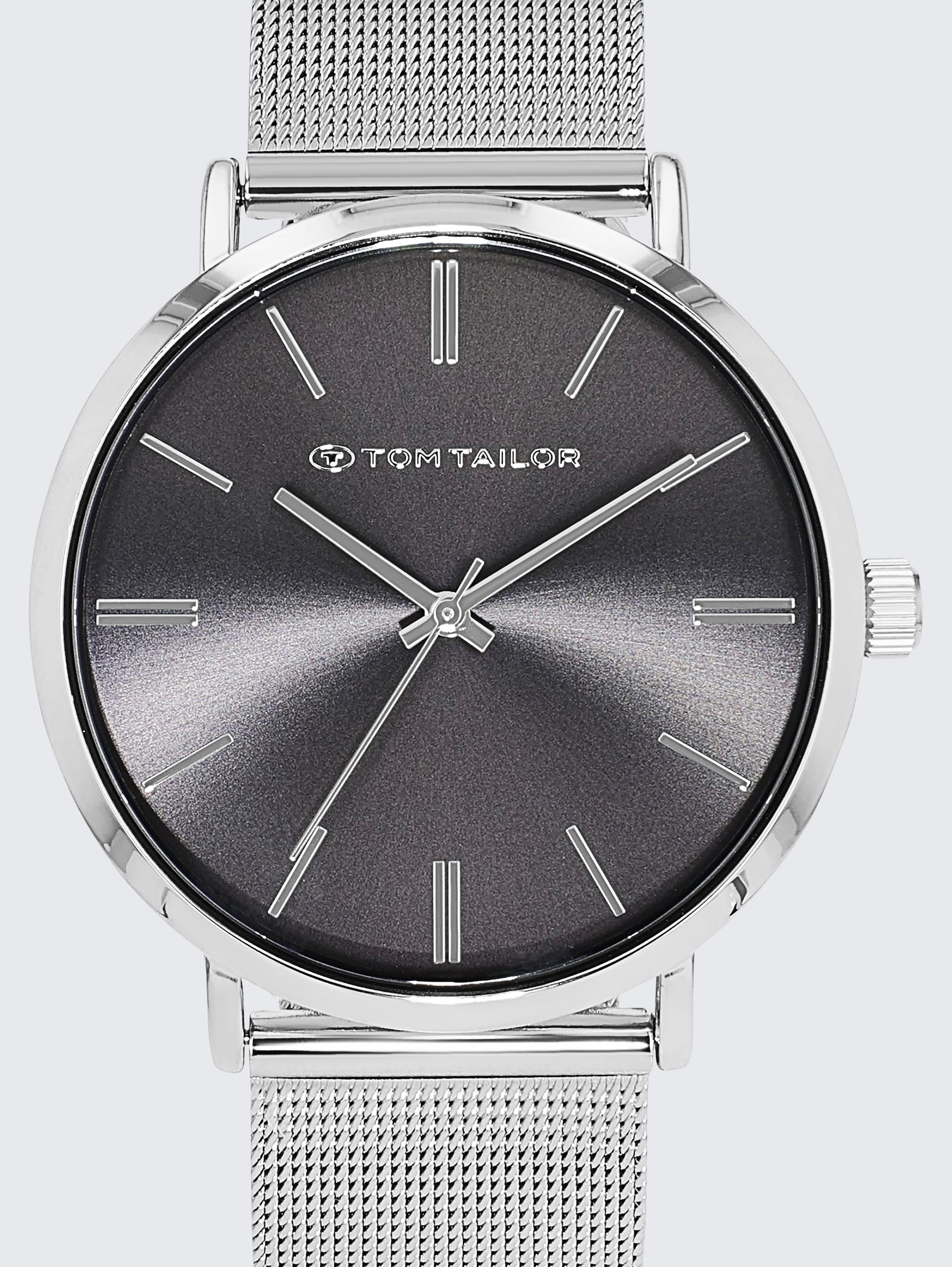 Silver stainless steel wristwatch with 40 mm - silver