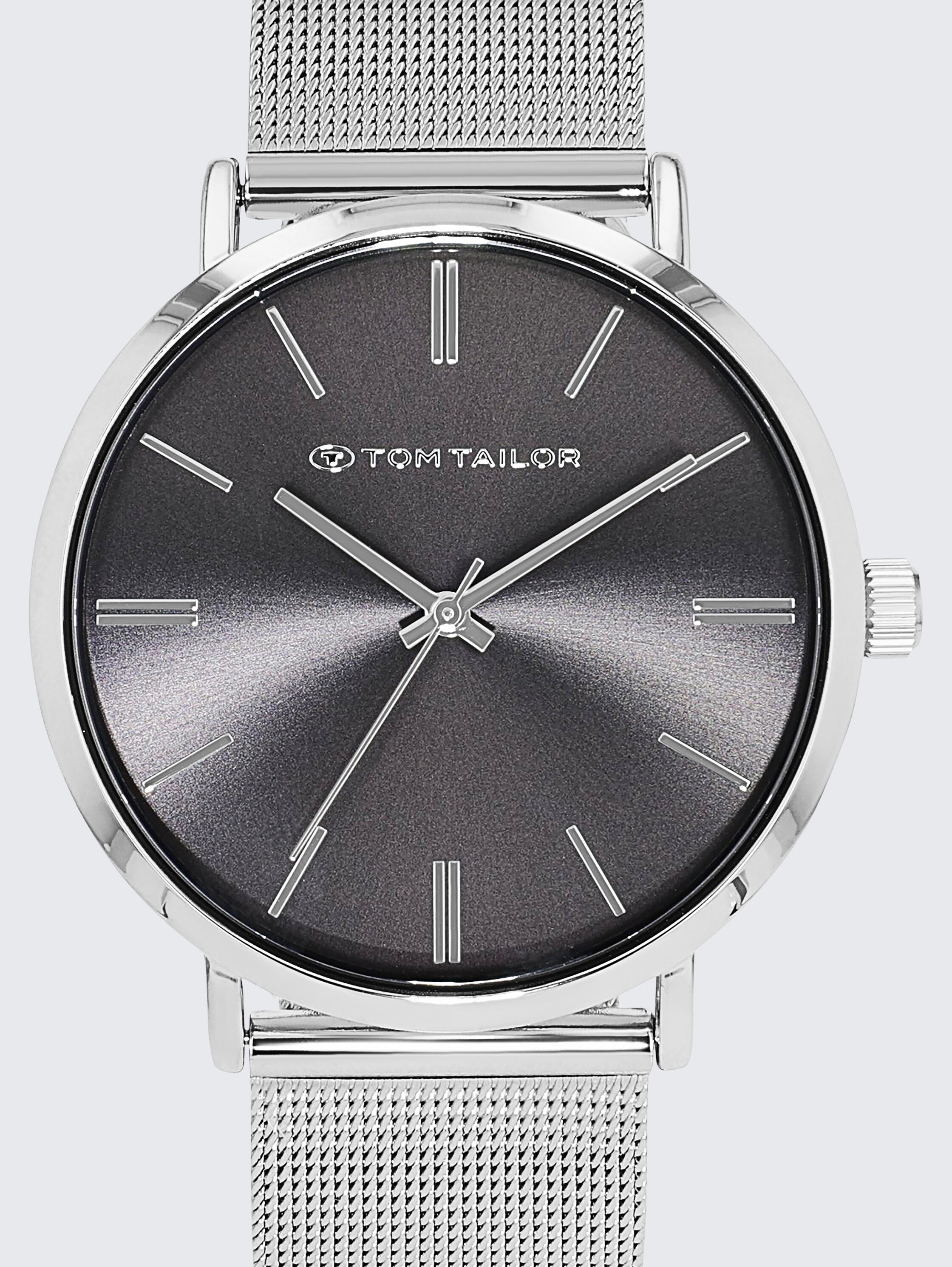 Silver stainless steel wristwatch with 40 mm - silver - 