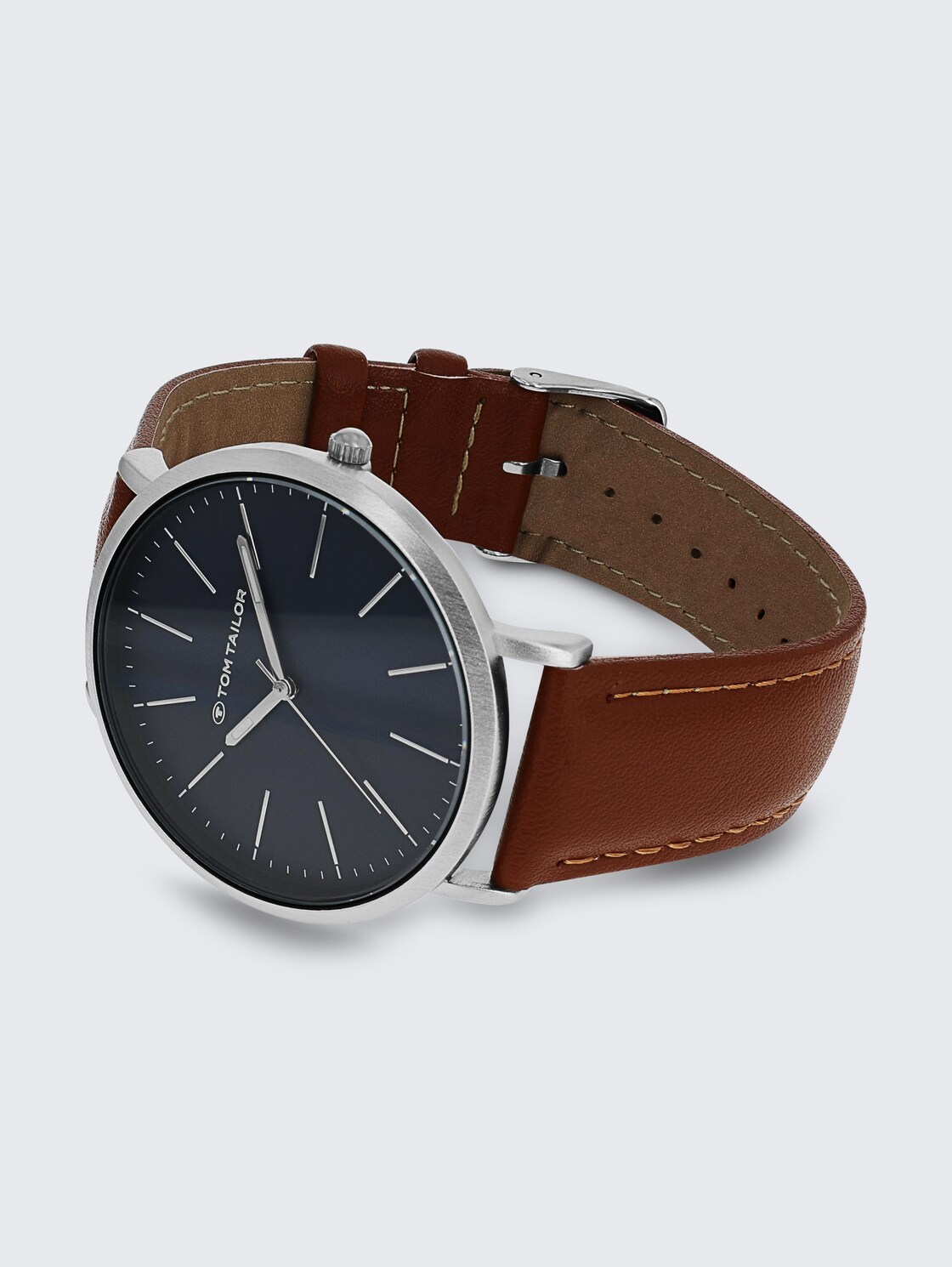 Armbanduhr silber - Ziffernblatt braun mit 40mm - silver