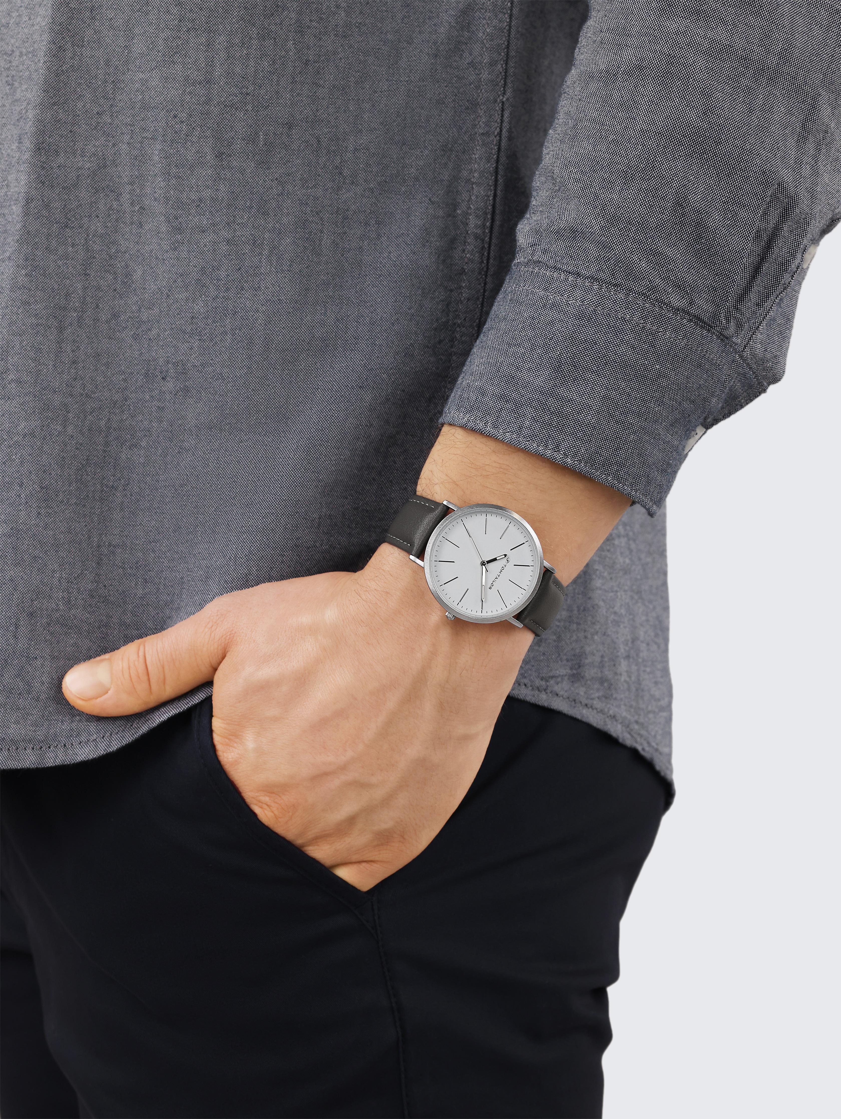 Armbanduhr silber - Ziffernblatt grau mit 40mm von Men, silver