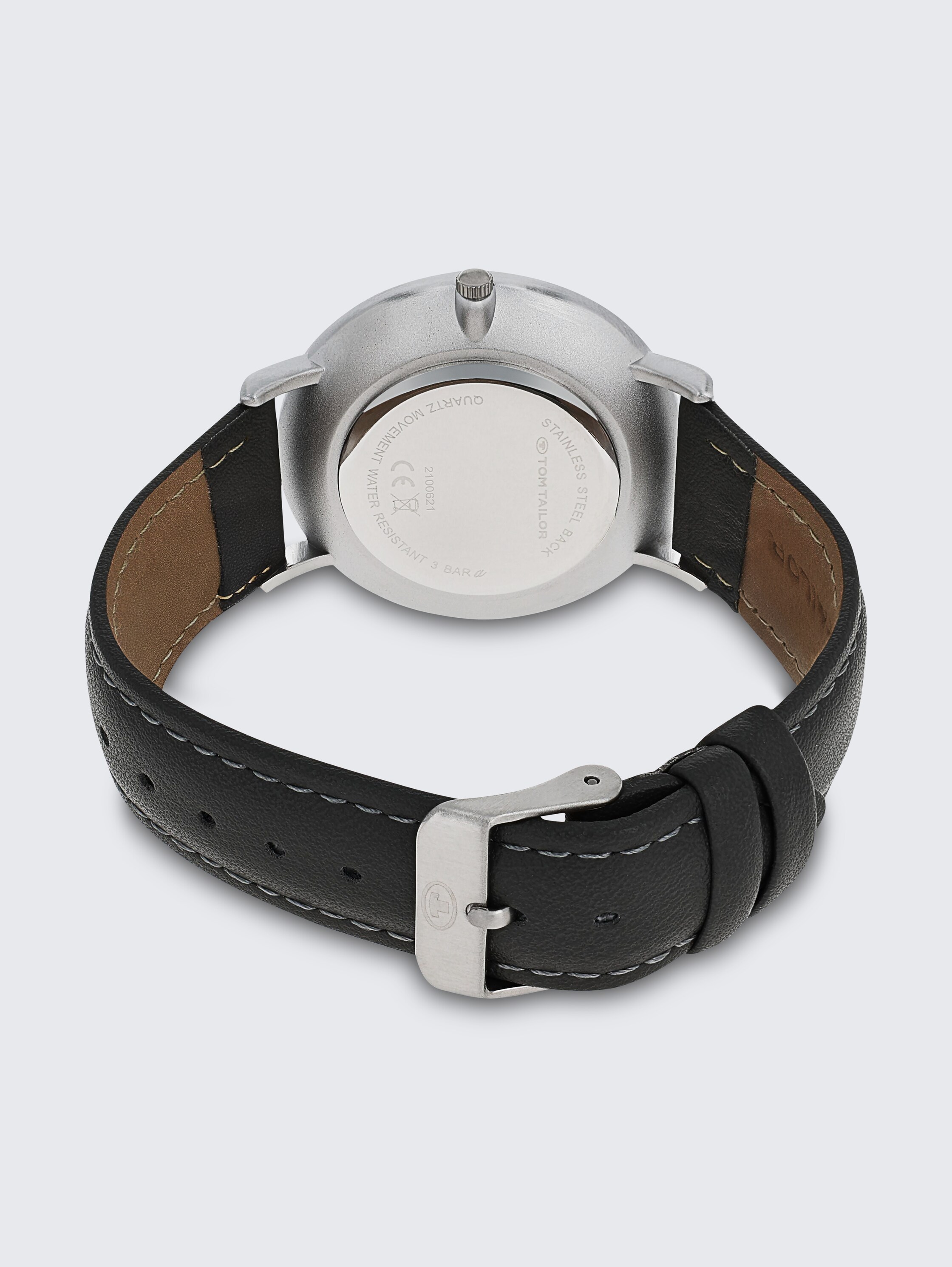 Zilveren polshorloge, grijze wijzerplaat met 40 mm - silver - 