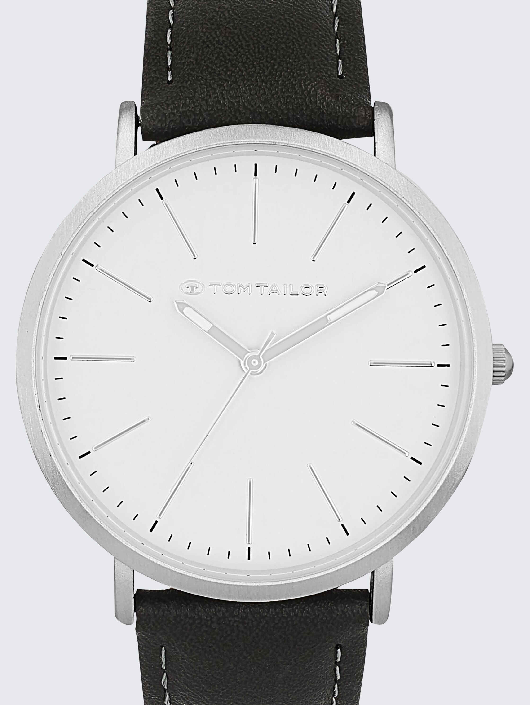 Zilveren polshorloge, grijze wijzerplaat met 40 mm - silver - 