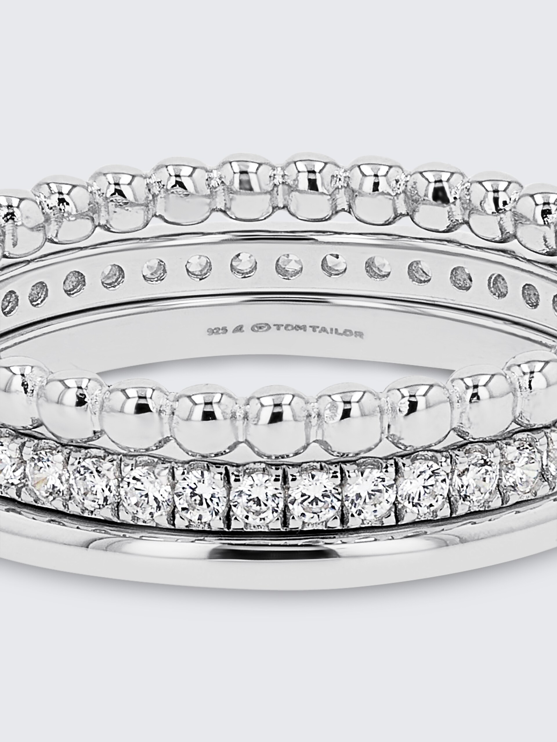 Ring sterling zilver 925 - Steen zirkonia wit - silver