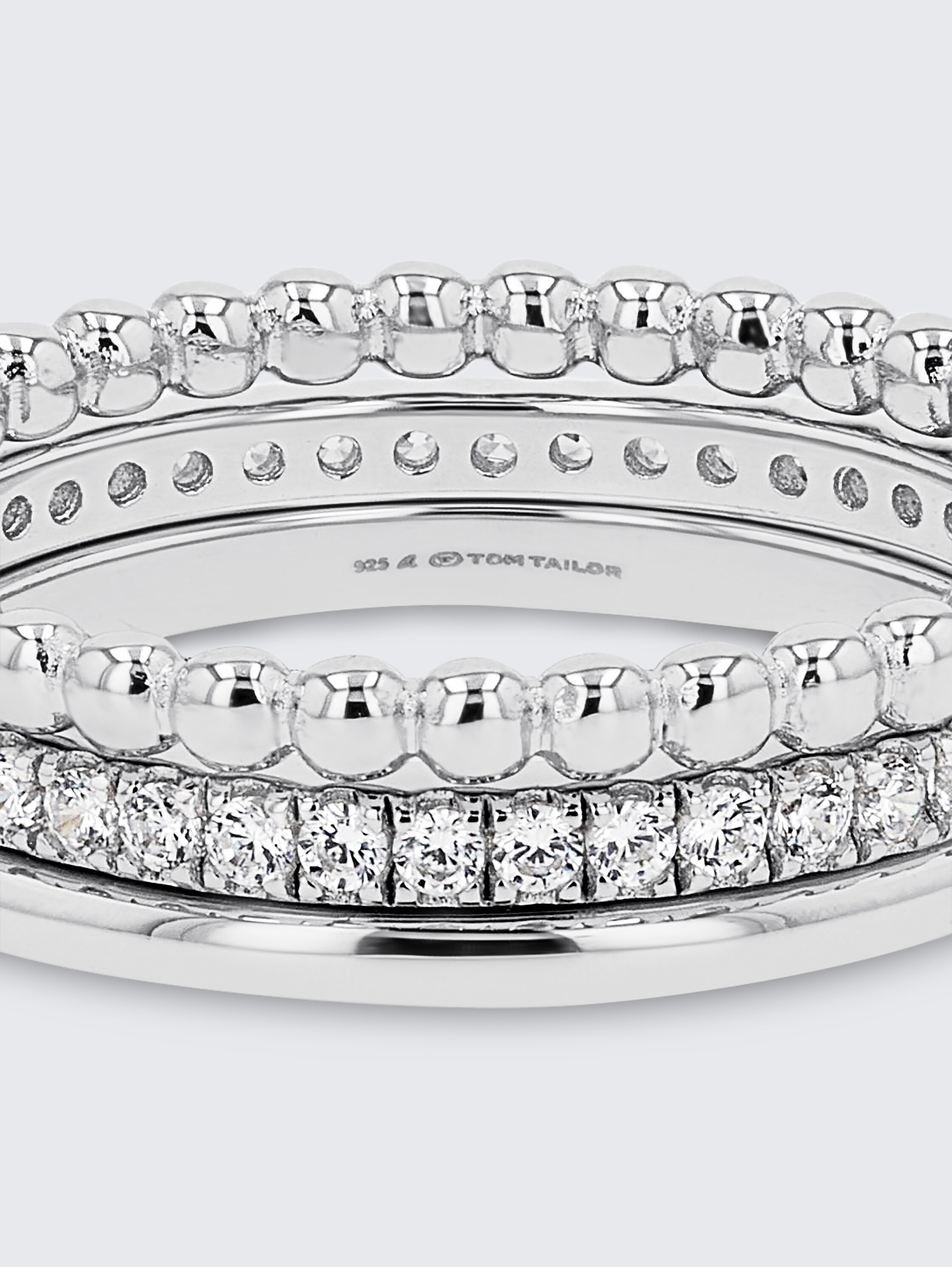 Ring sterling zilver 925 - Steen zirkonia wit - silver - 