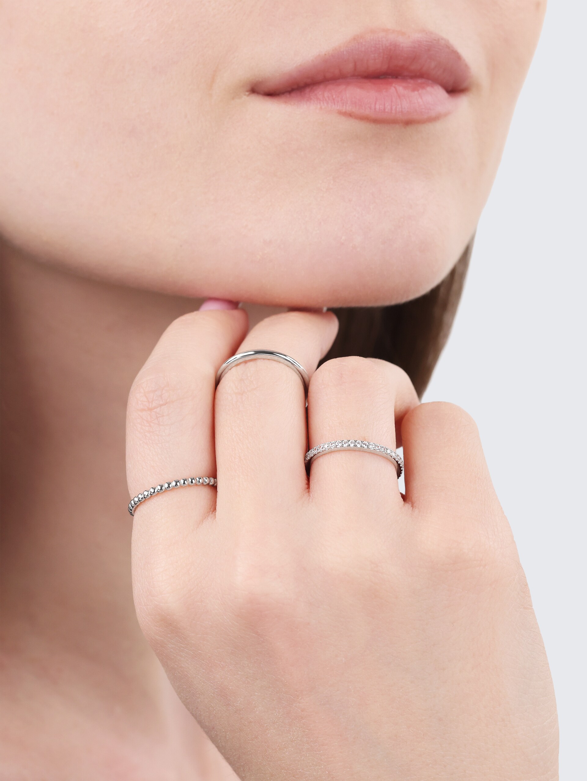 Ring sterling zilver 925 - Steen zirkonia wit - silver