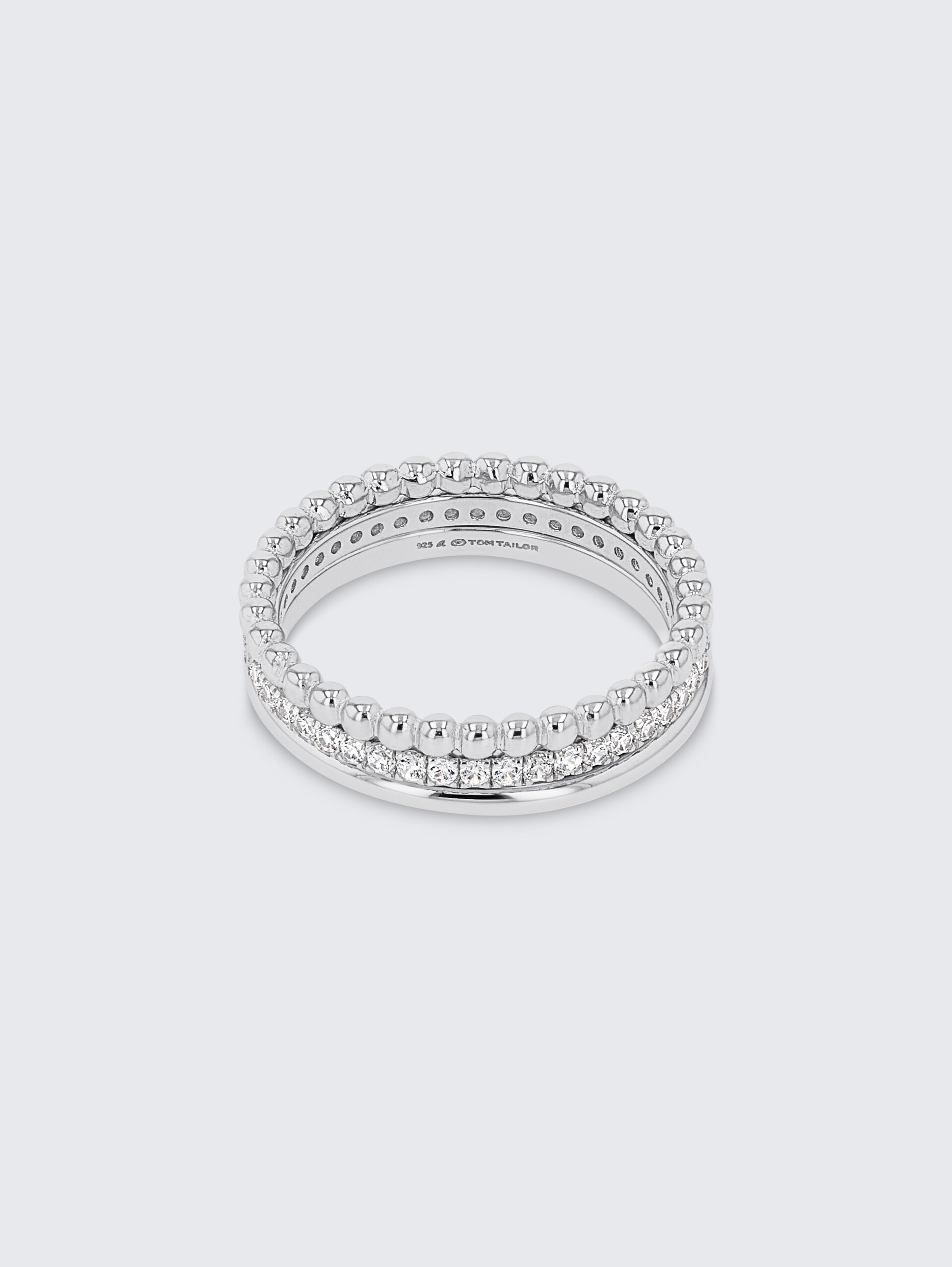 Ring sterling zilver 925 - Steen zirkonia wit - silver