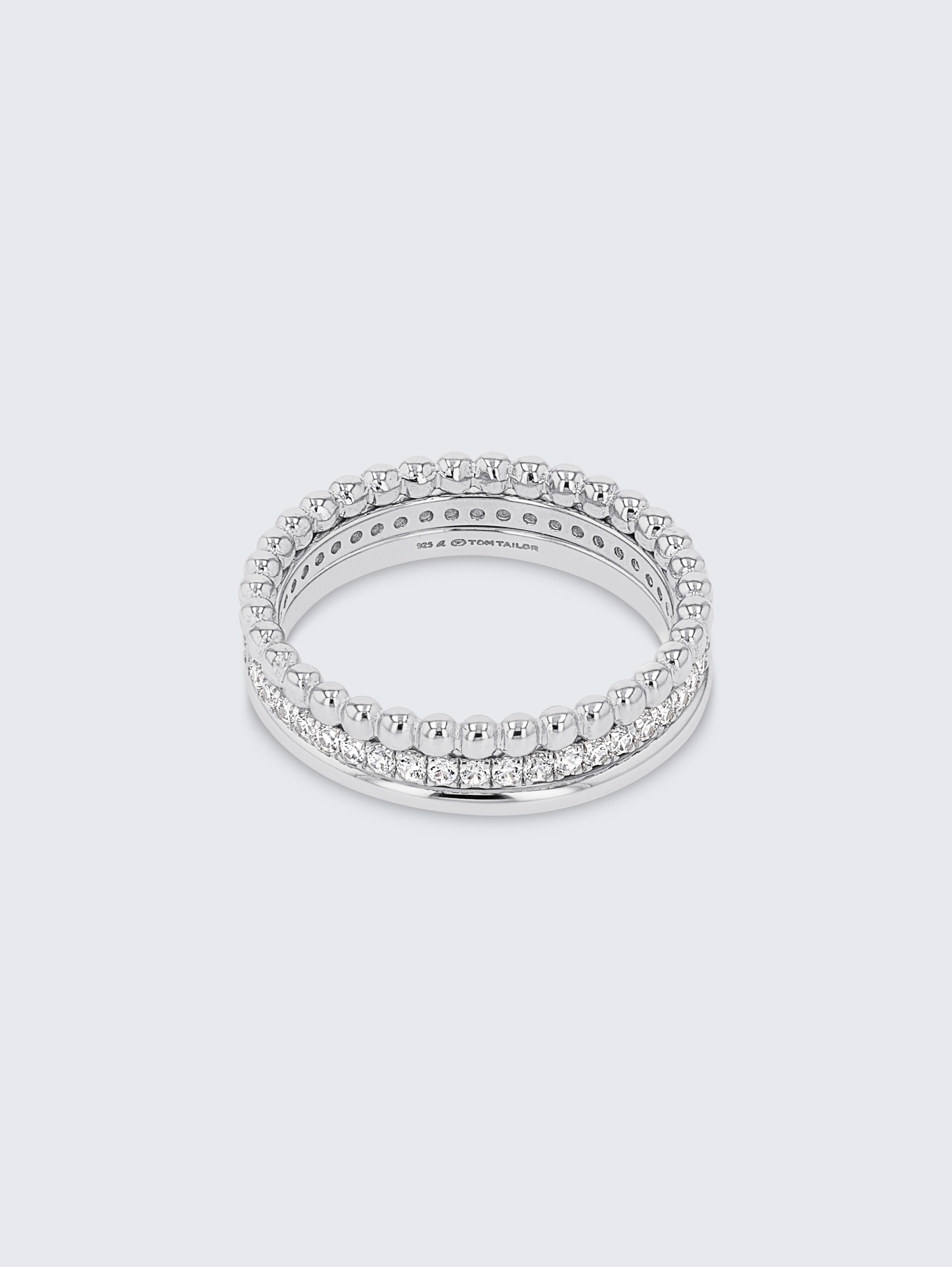 Ring sterling zilver 925 - Steen zirkonia wit - silver - 