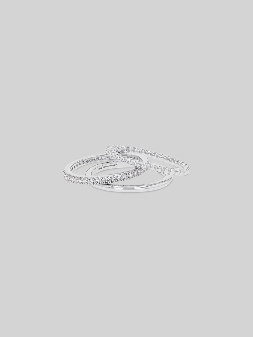 Sterling silver 925 ring - White zirconia stone by Women, silver