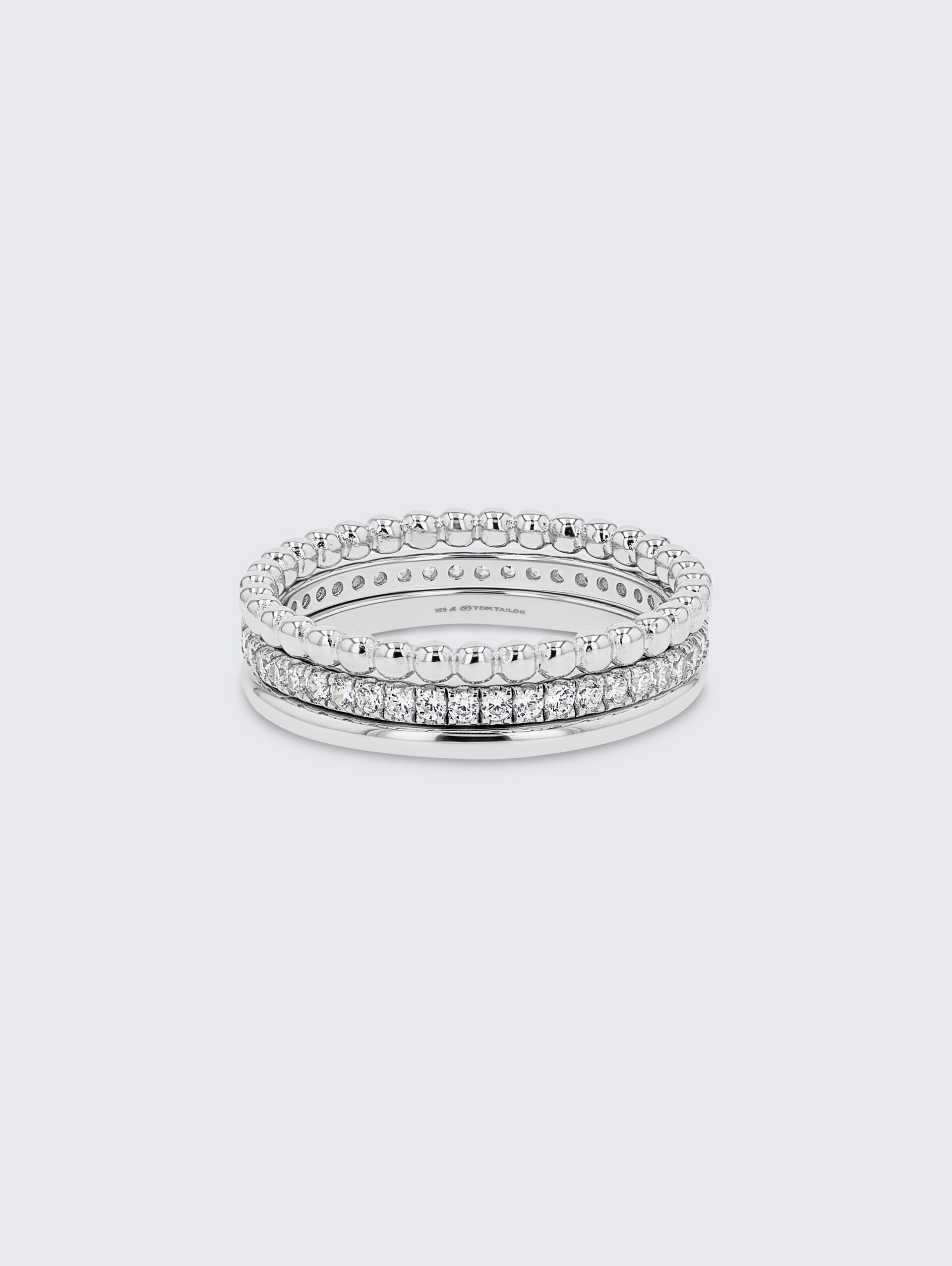 Ring sterling zilver 925 - Steen zirkonia wit - silver